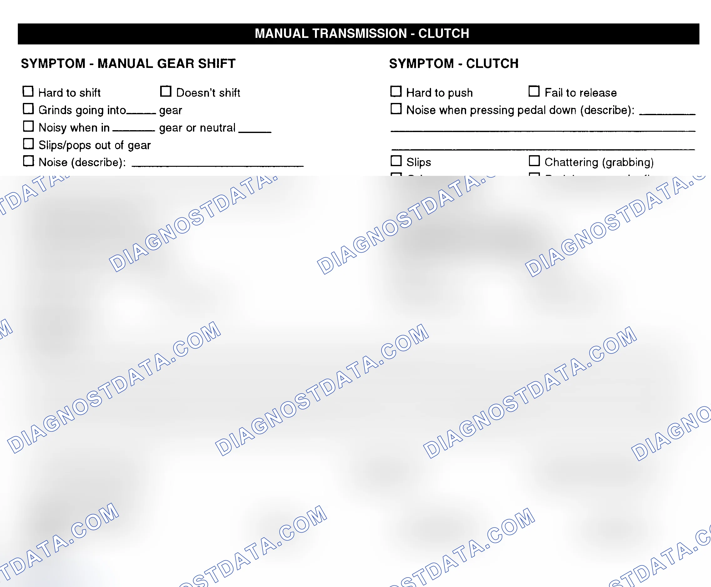 Scheme 10: Manual Transmission & Clutch