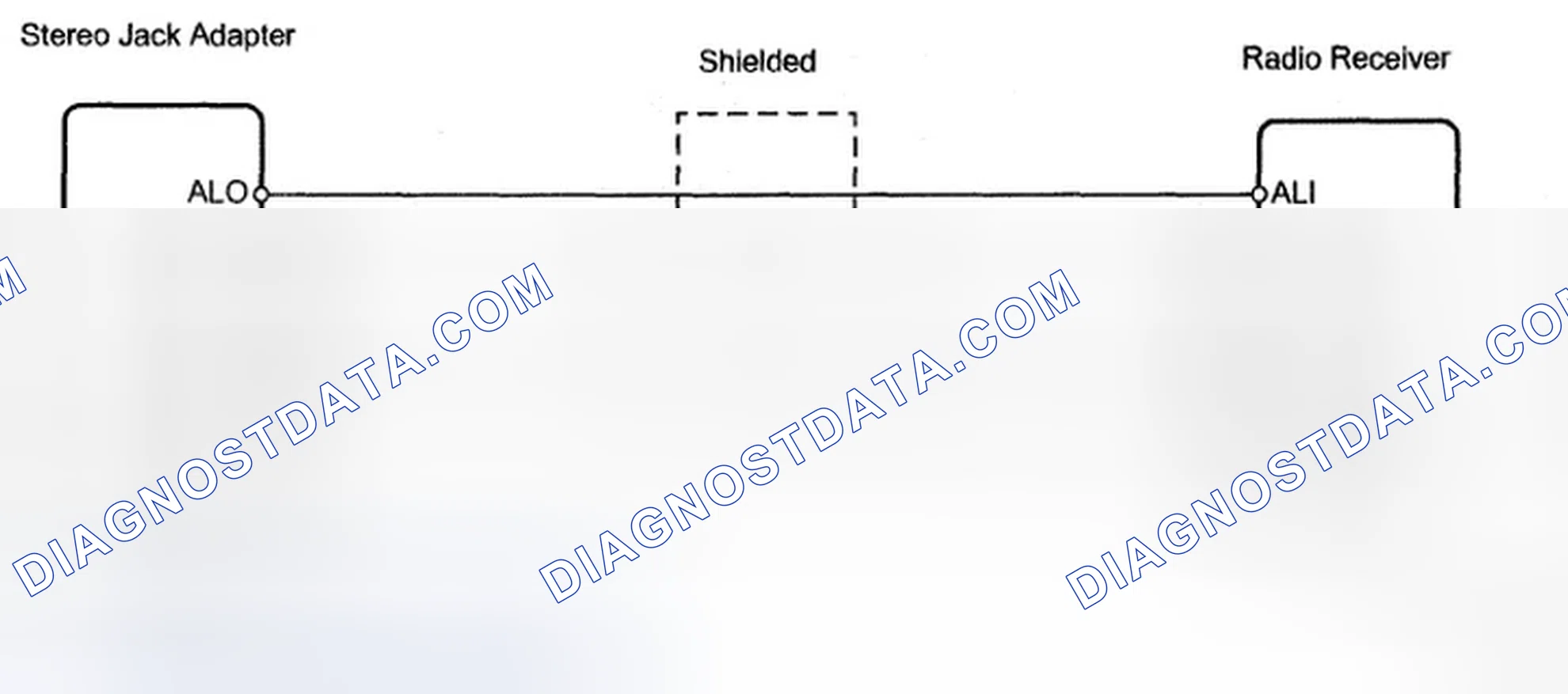 Scheme 29: Sound Signal Circuit Between Radio Receiver And Stereo Jack Adapter - Wiring Diagram