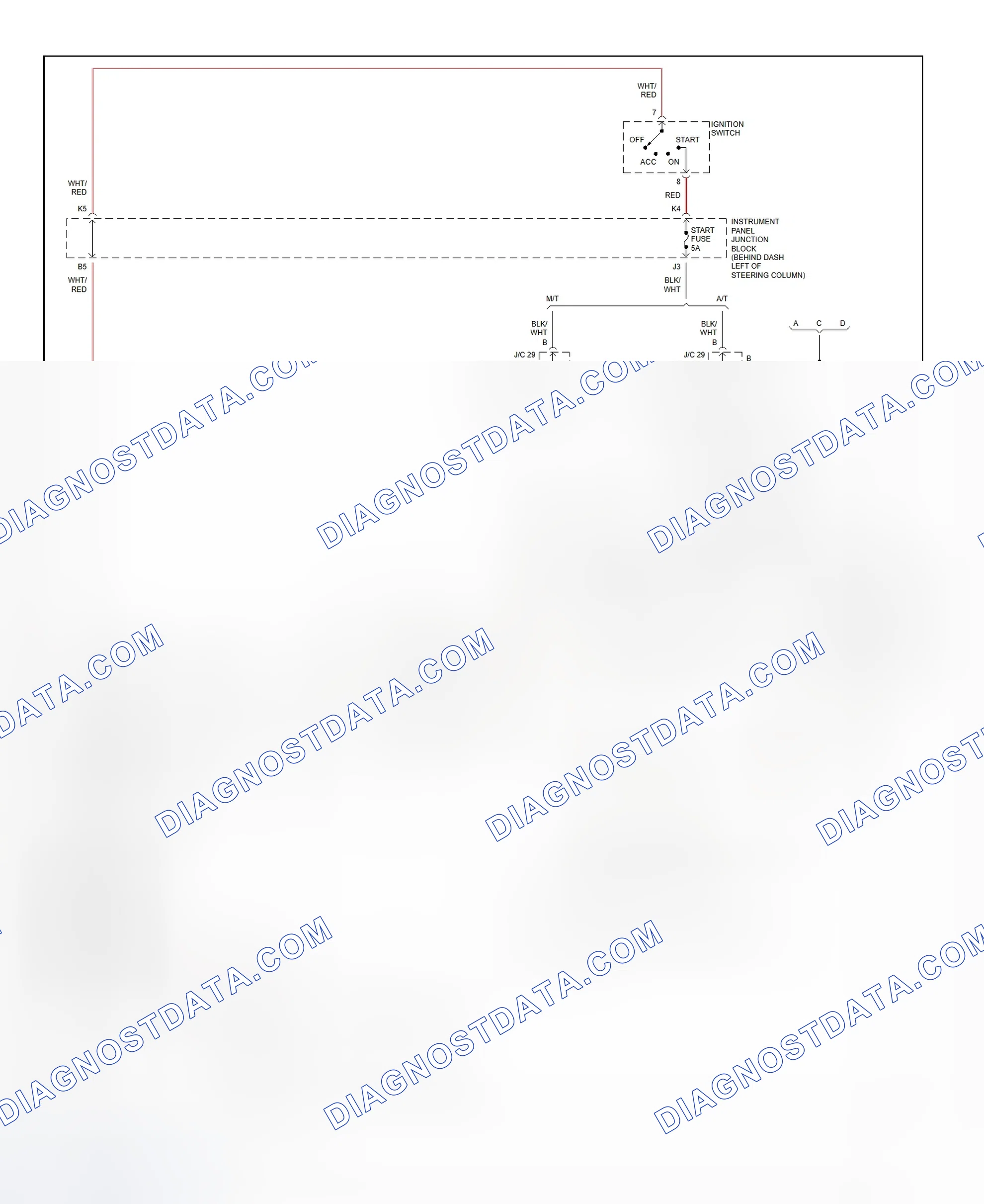 Fig. 25: Starting System Wiring Diagram (Camry)