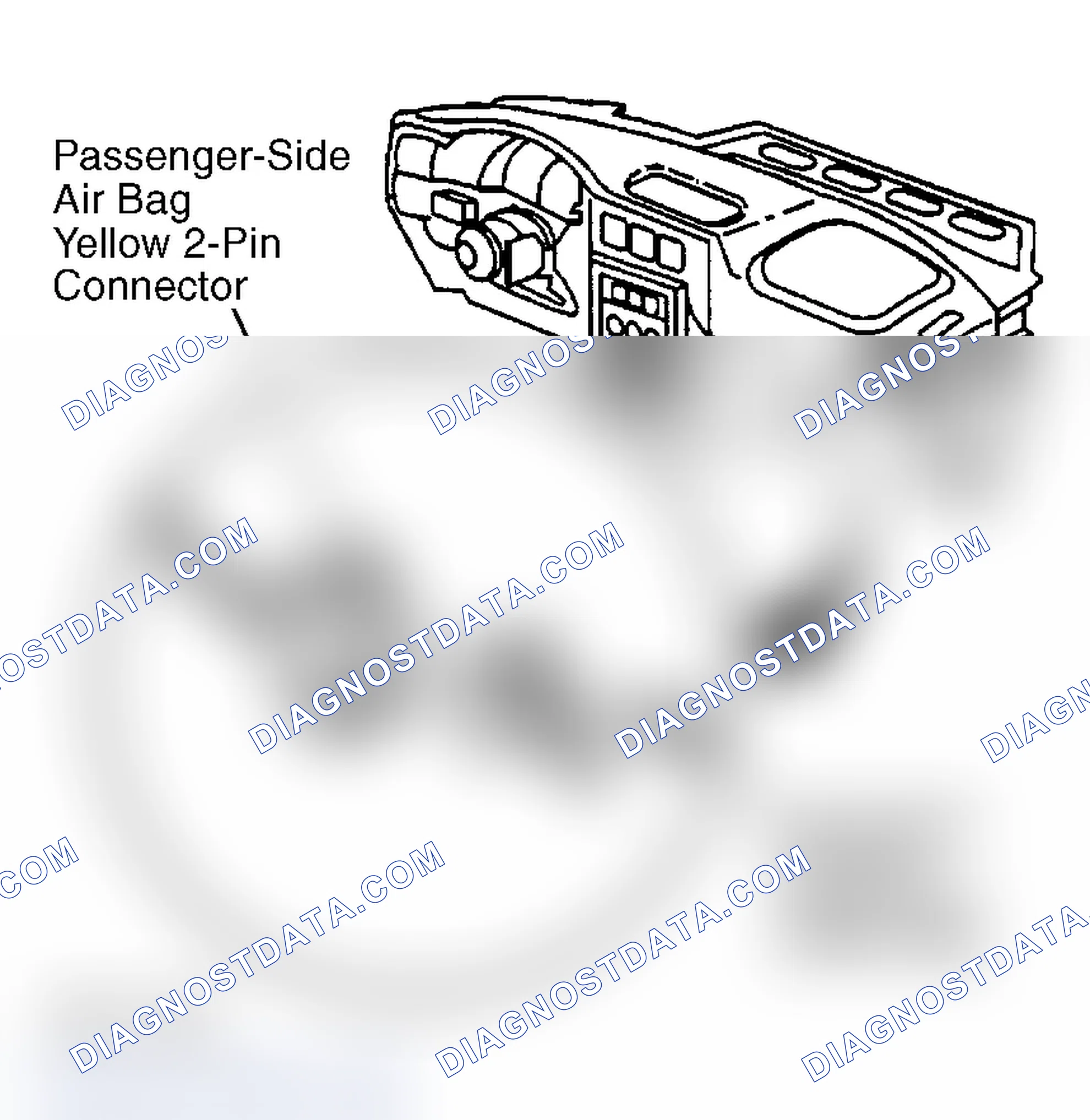 Scheme 36: Identifying Passenger Air Bag Yellow 2-Pin Connector (Aztek, Montana, Rendezvous, Silhouette & Venture)