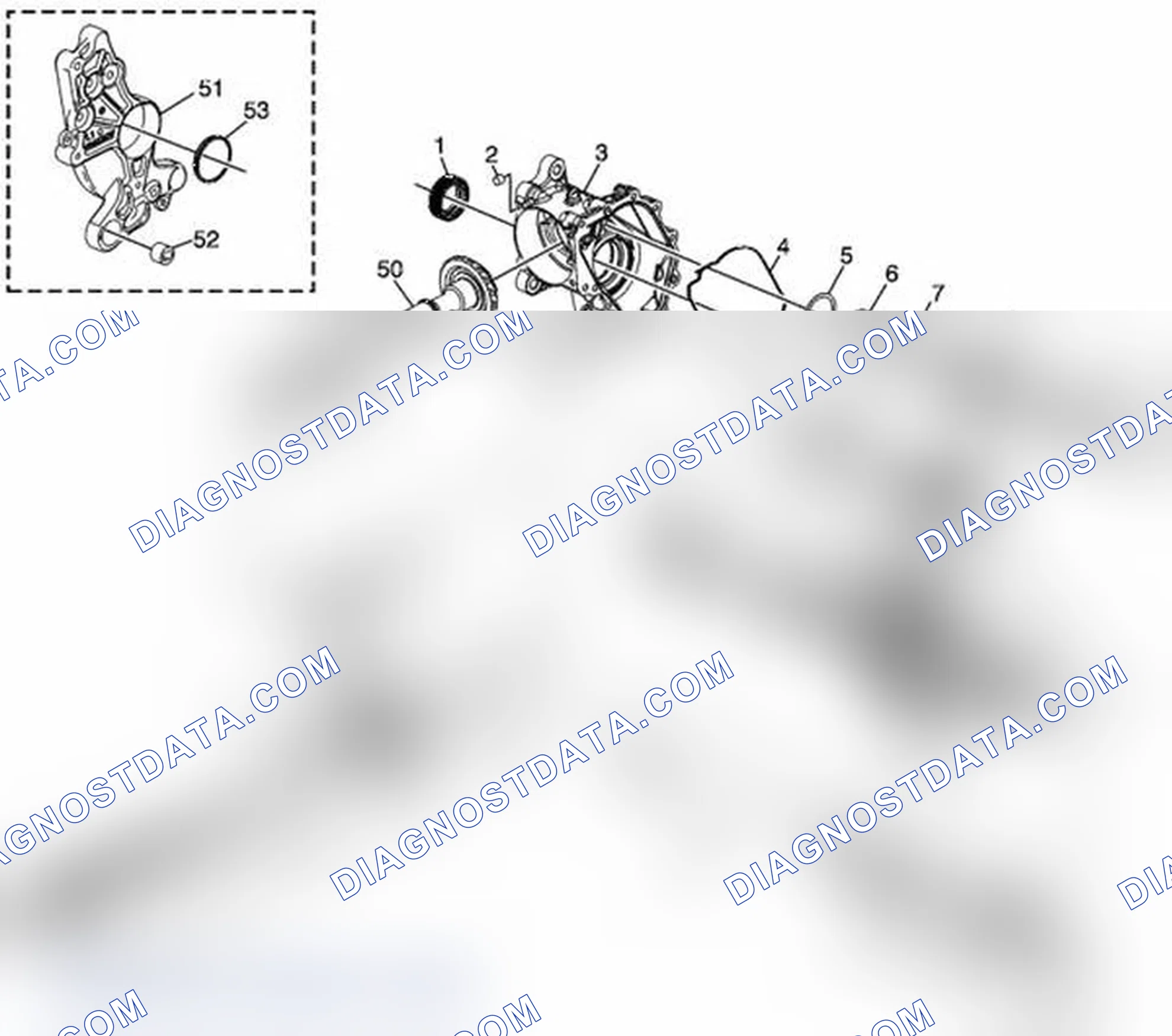 Scheme 1: Transfer Case Disassembled View
