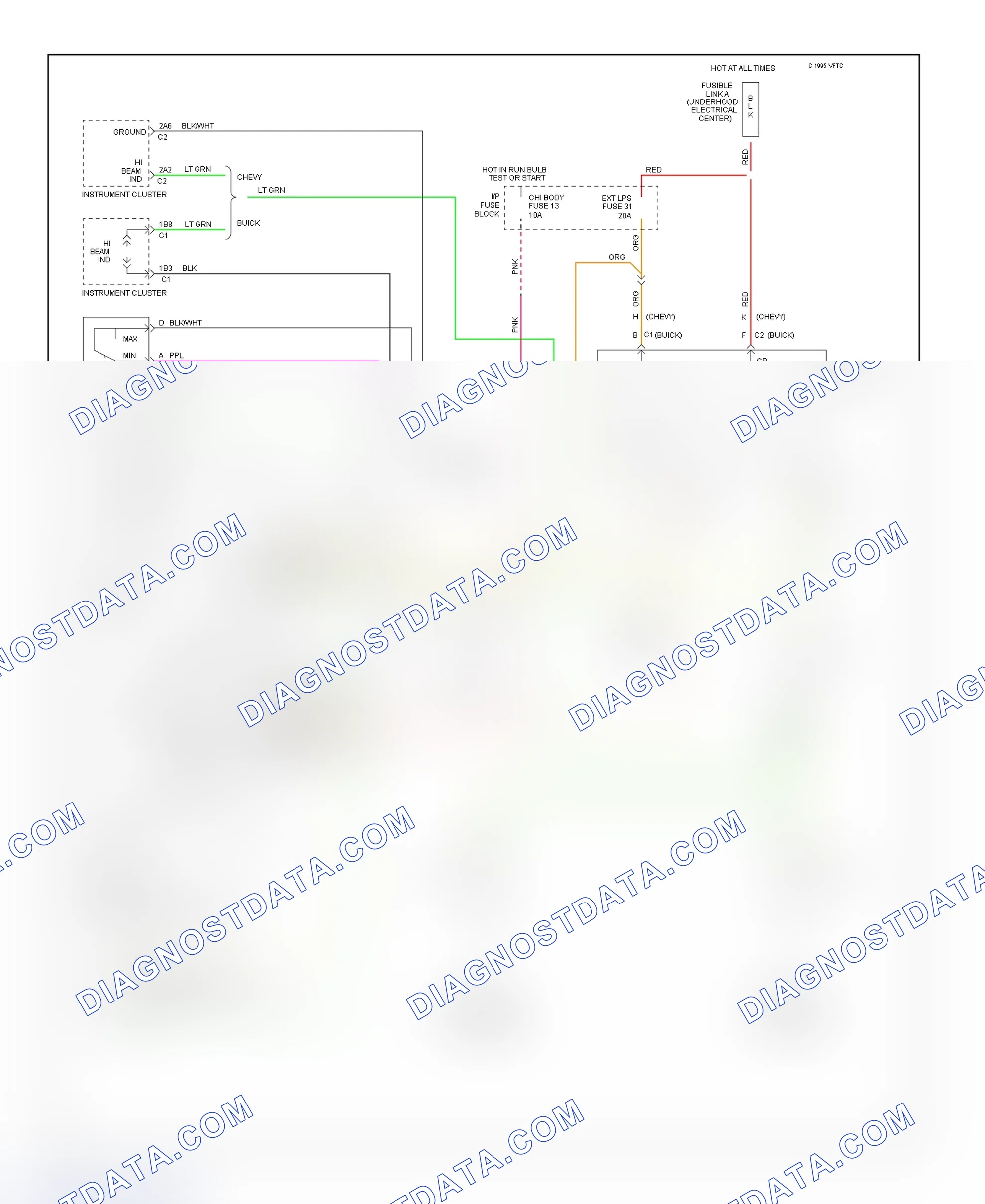 Scheme 2: Headlight System Wiring Diagram