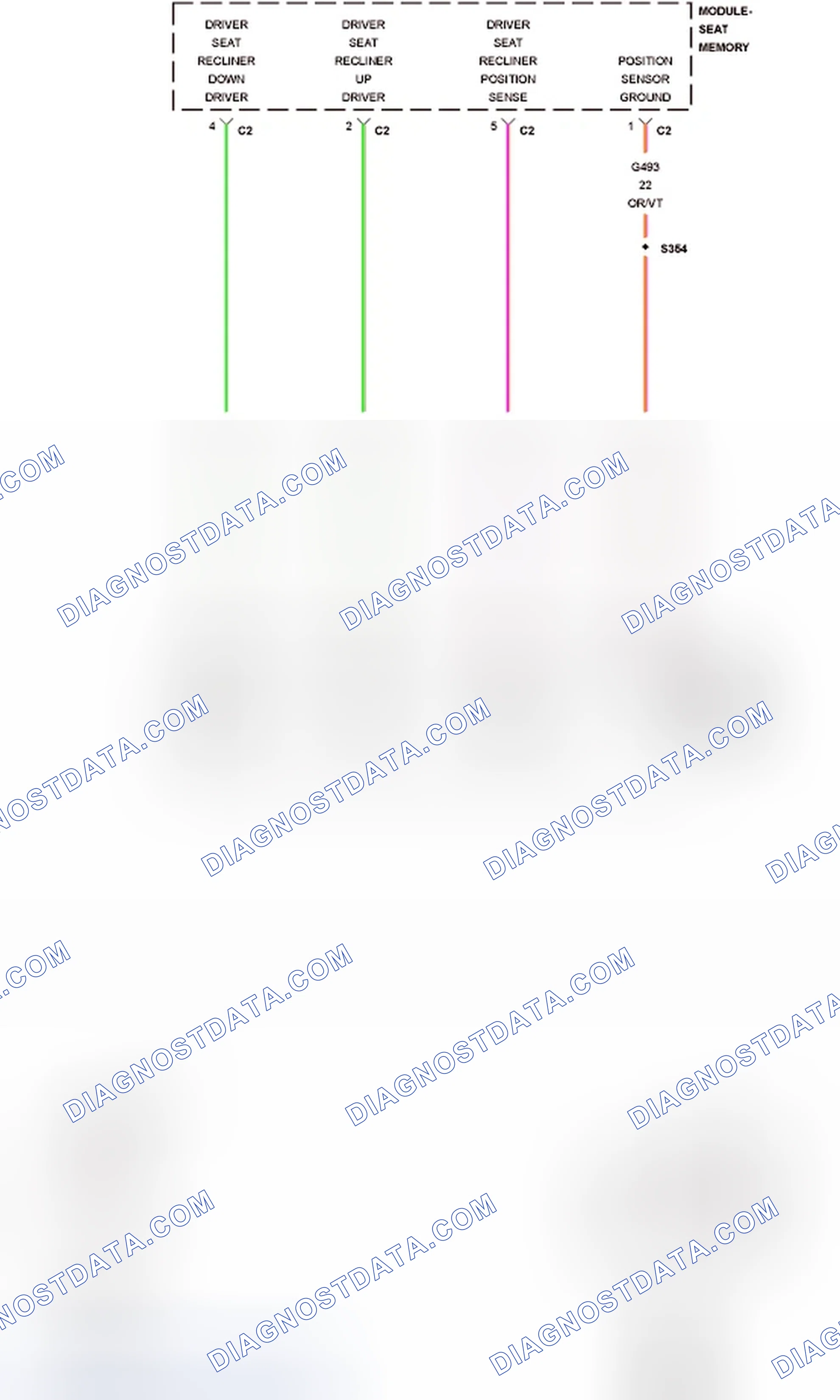 Scheme 227: B1D79-SEAT RECLINER POSITION SENSOR CIRCUIT LOW