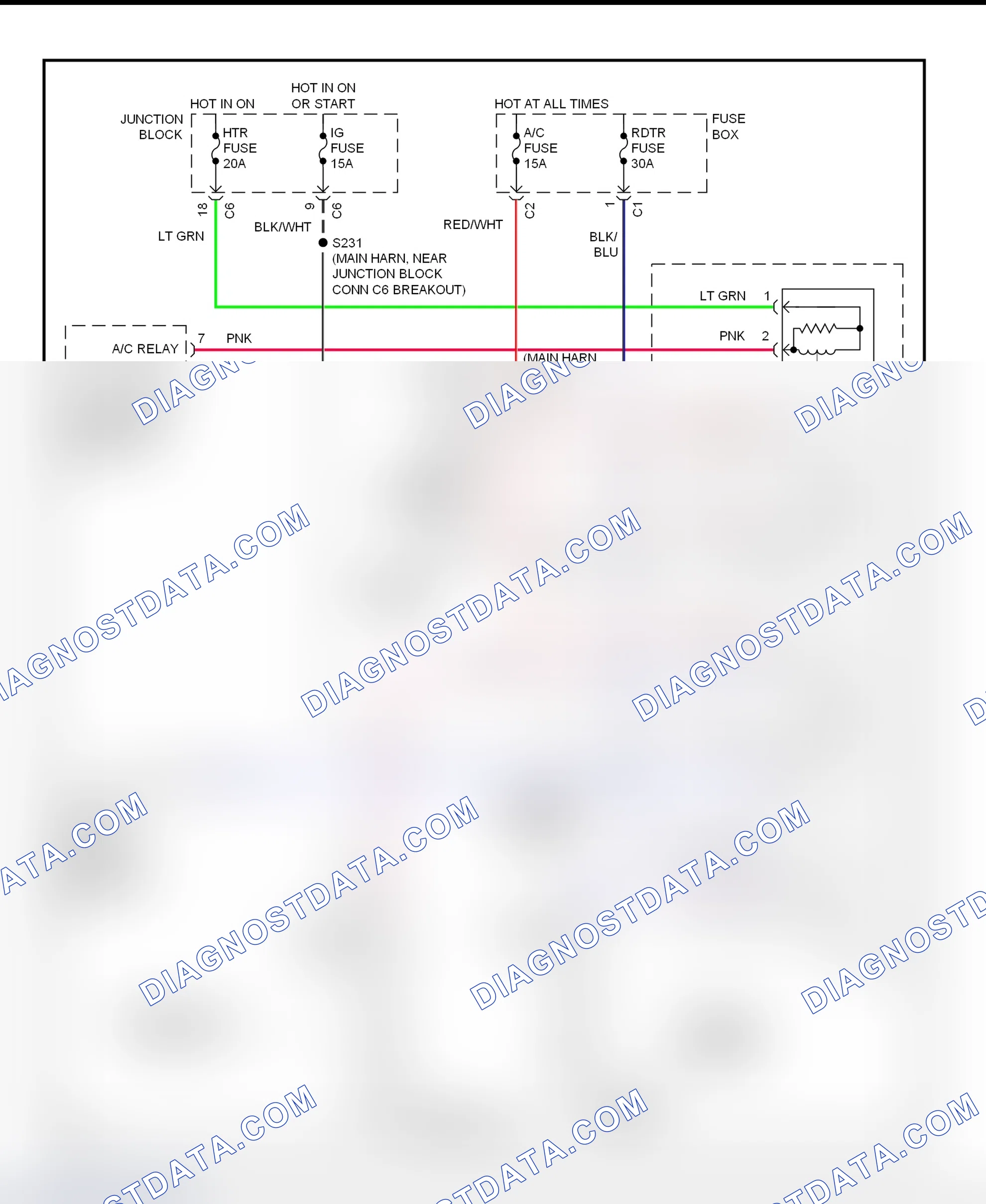 Scheme 36: Cooling Fan System Wiring Diagram (1999 Metro & Firefly (Canadian))