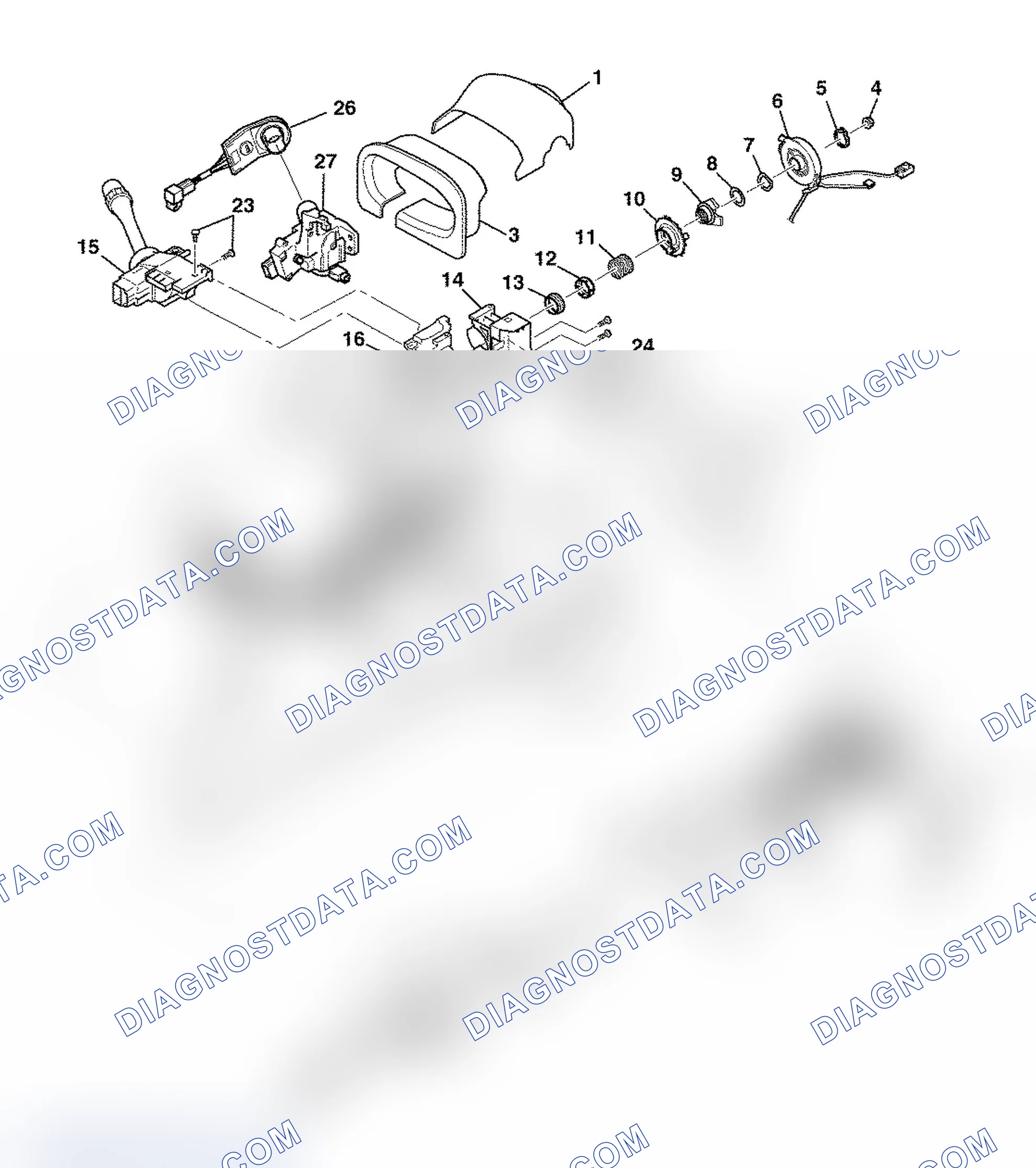 Scheme 4: Steering Column Disassembled View