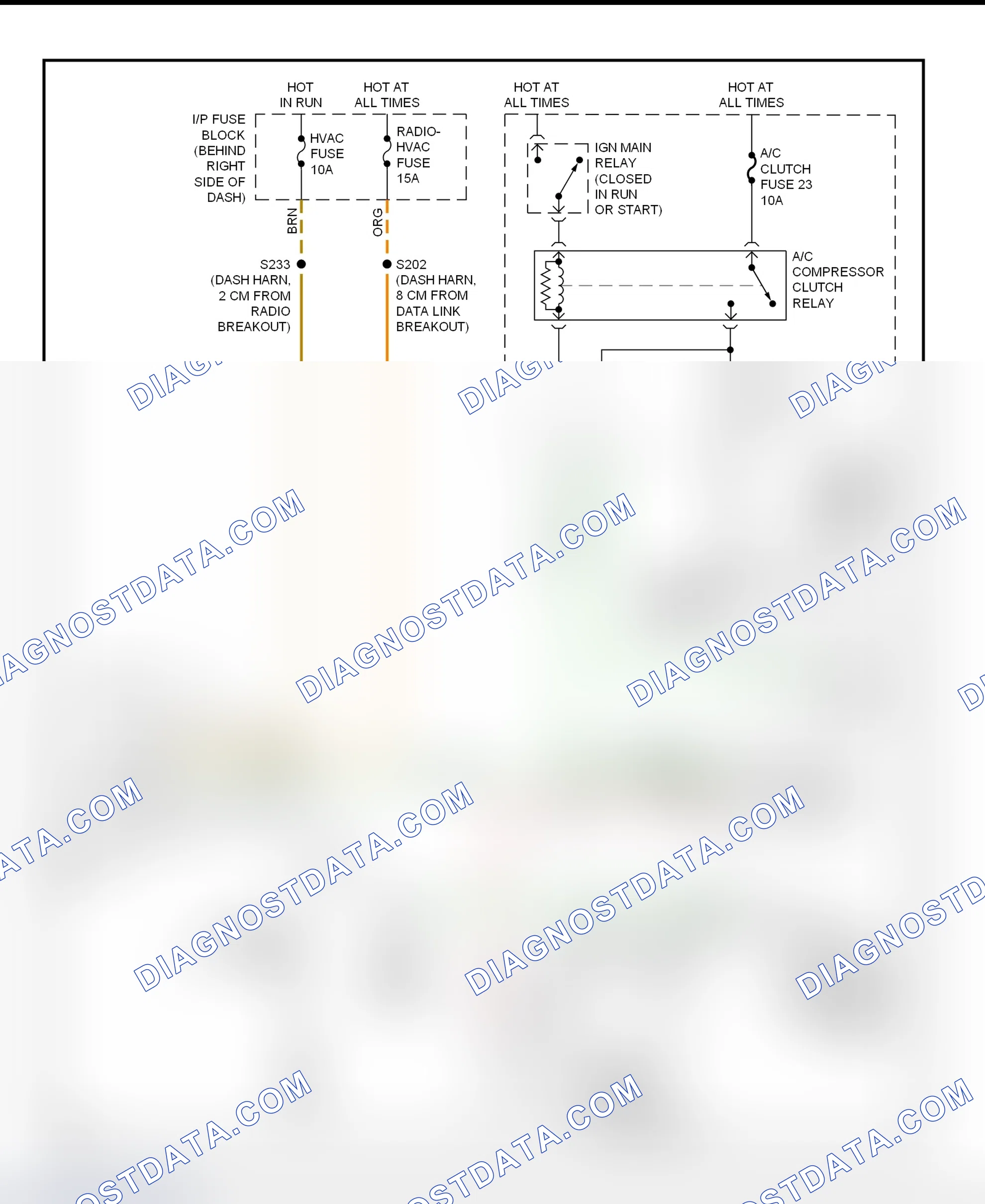 Scheme 64: A/C Compressor Clutch Control Circuit Wiring Diagram (2000-01 Intrigue)
