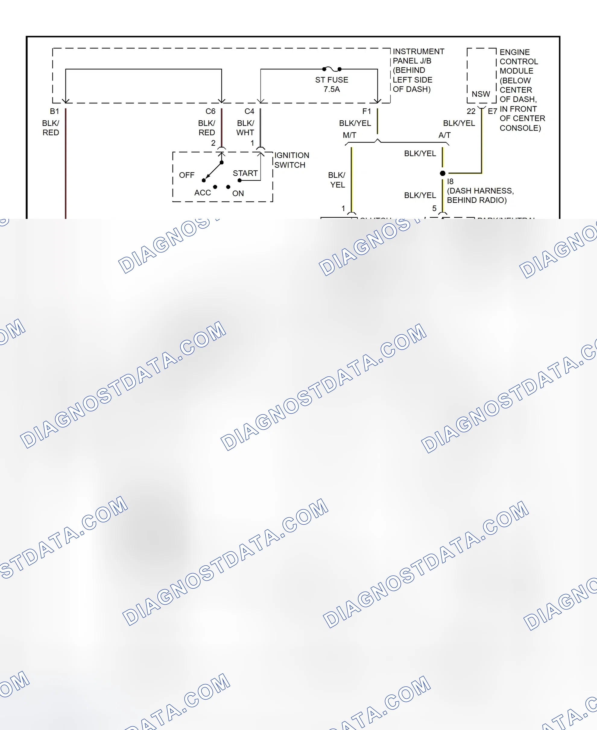 Fig. 20: Starting System Wiring Diagram (Celica)