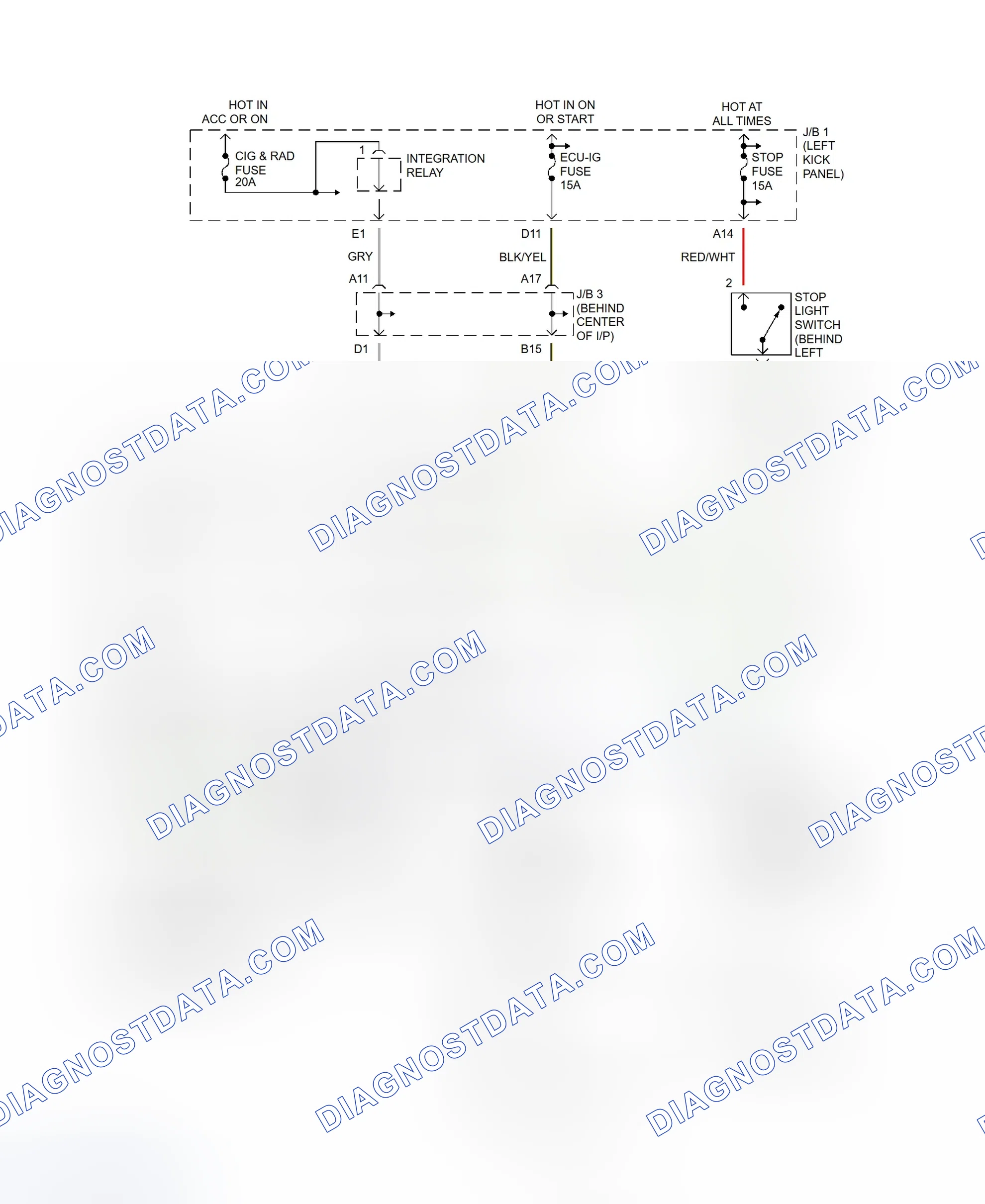 Scheme 96: Shift Interlock System Wiring Diagram (Corolla)