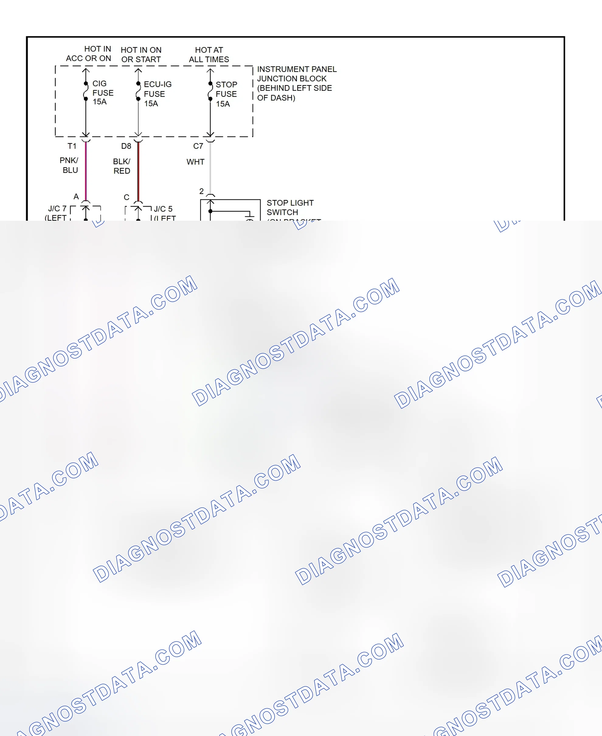 Scheme 221: Shift Lock System Wiring Diagram (Lexus ES300)