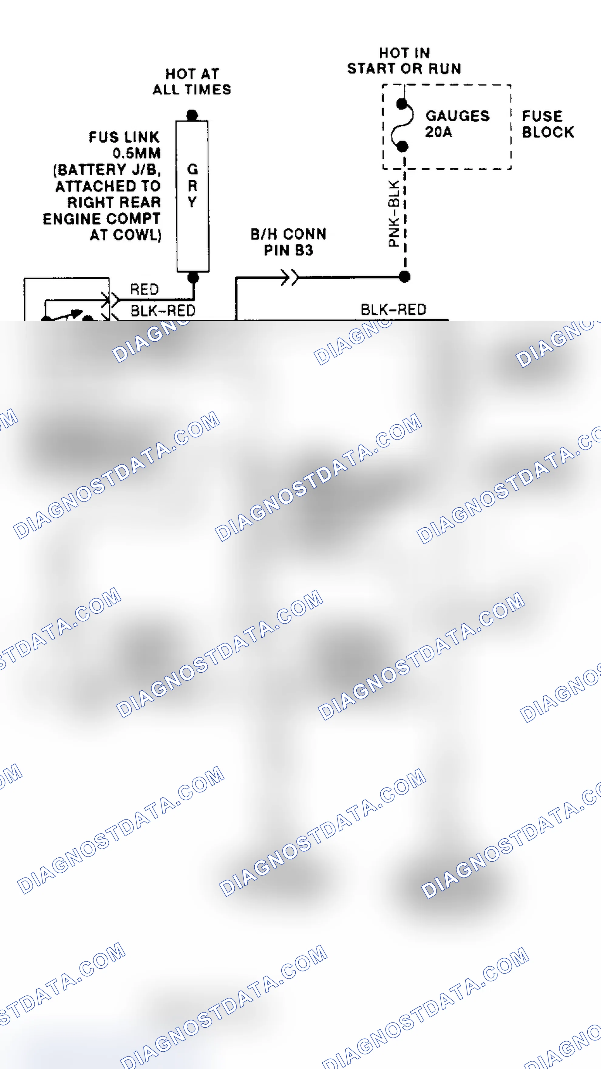 Scheme 4: Cooling Fan Circuit Wiring Diagram ("C" & "K" Series - 7.4L VIN N)