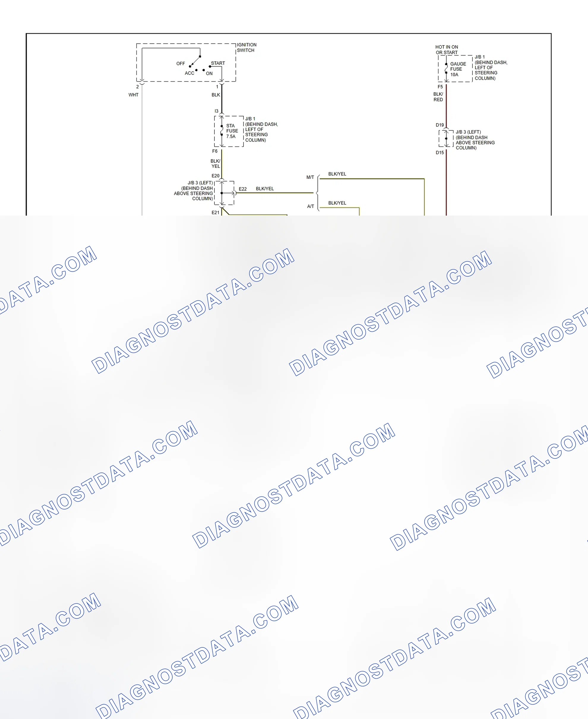 Fig. 33: Starting System Wiring Diagram (Tacoma)