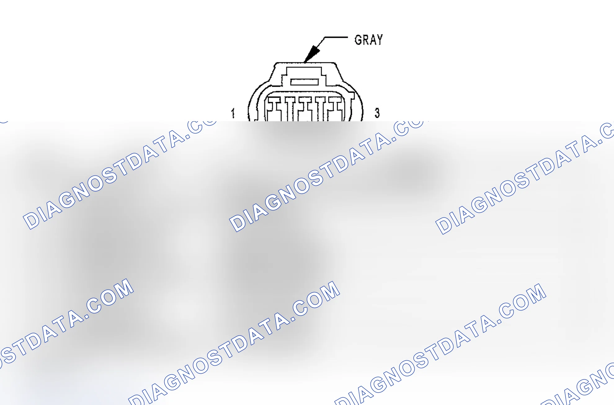 Scheme 312: CAMSHAFT POSITION SENSOR HARNESS CONNECTOR END VIEW