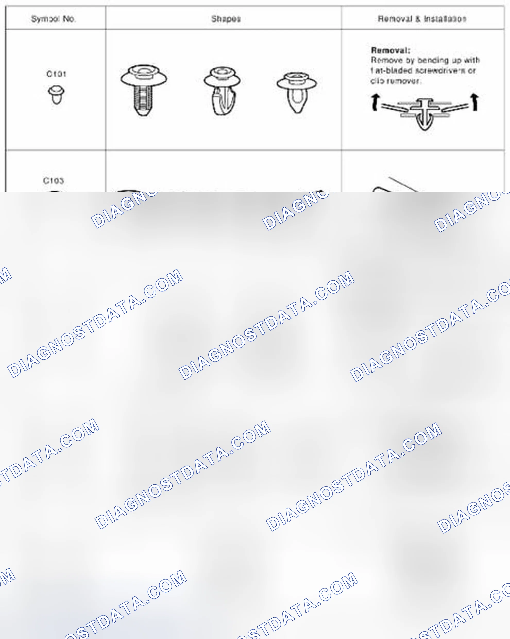 Scheme 14: Clip and Fastener