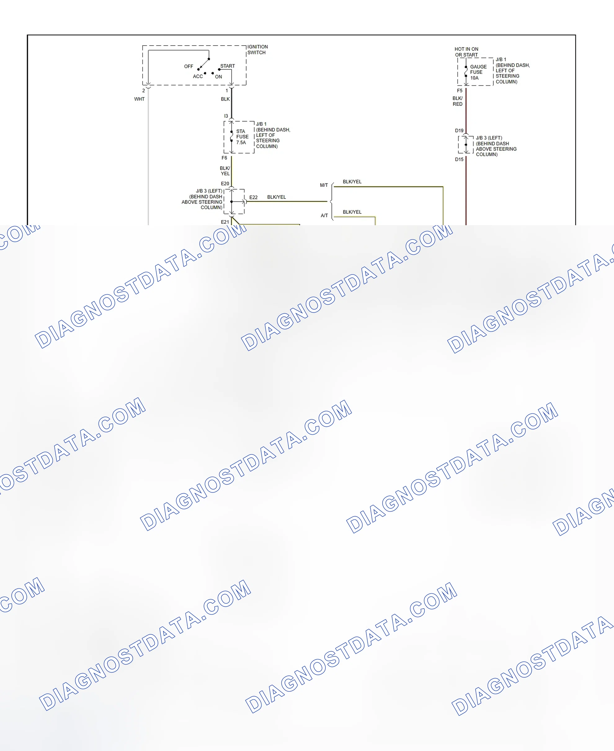 Fig. 33: Starting System Wiring Diagram (Tacoma)