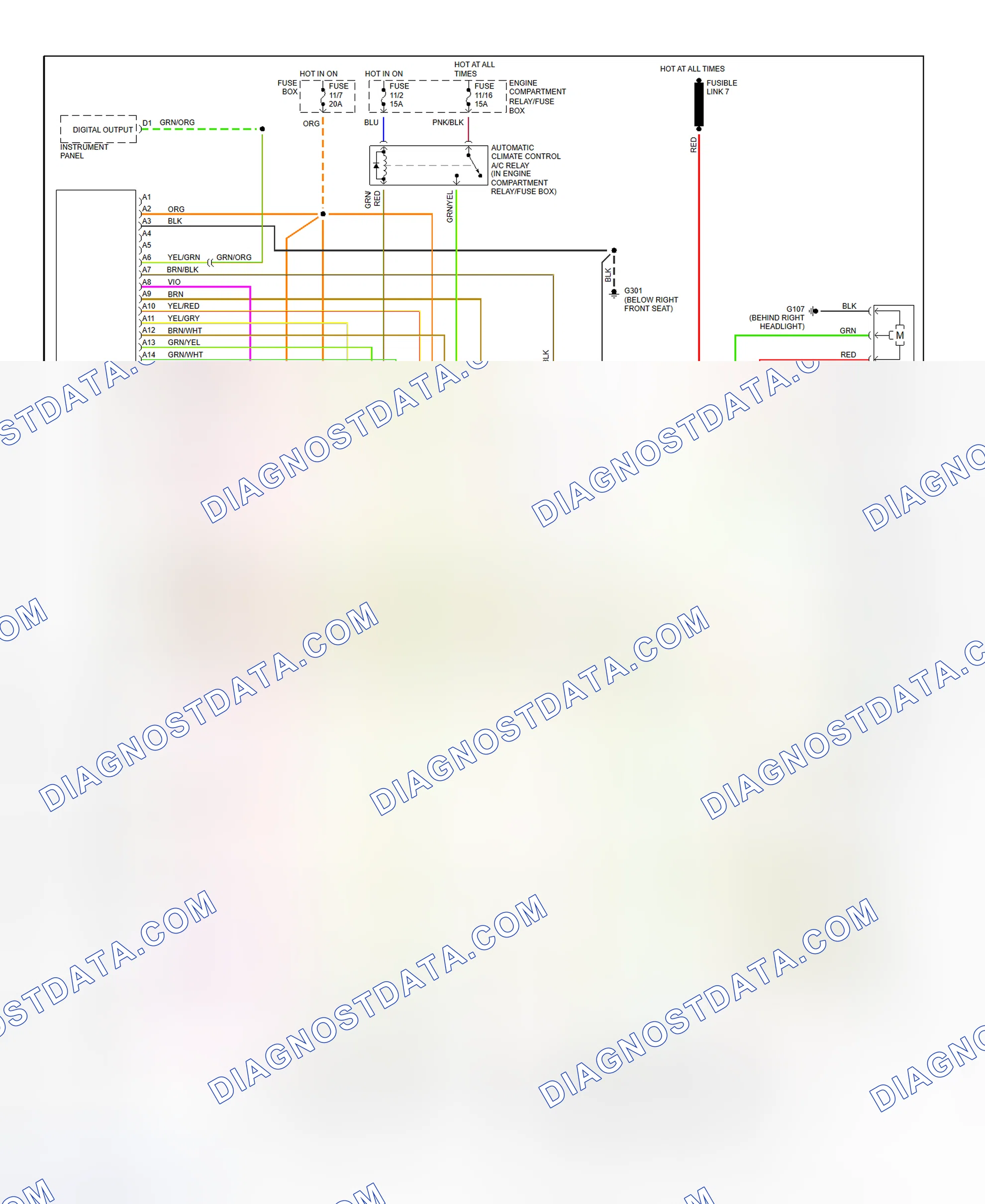 Scheme 4: Automatic A/C-Heater System Wiring Diagram (1996)