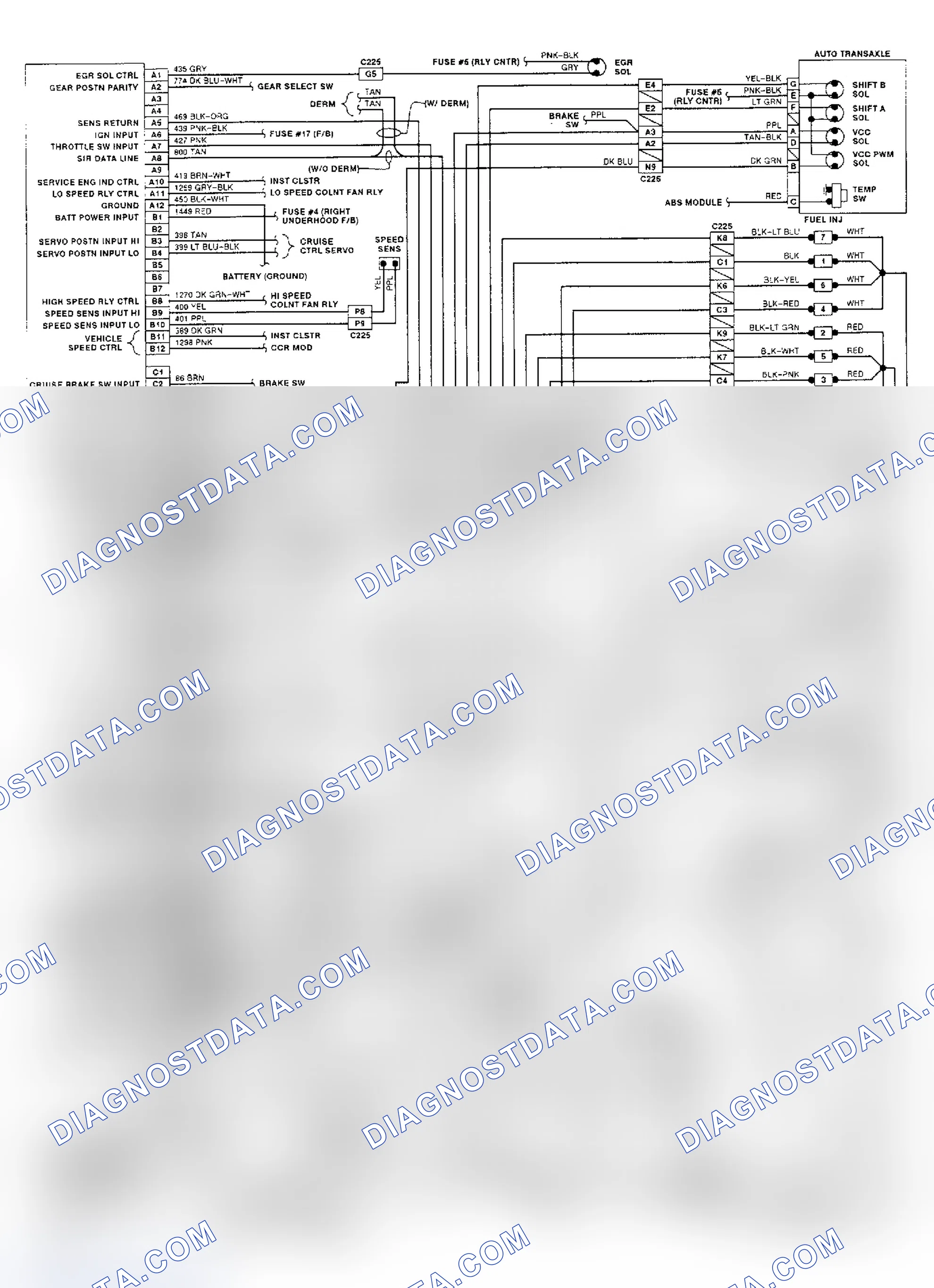 Scheme 40: 4.9L (VIN B) PCM Wiring Diagram (DeVille & Fleetwood)