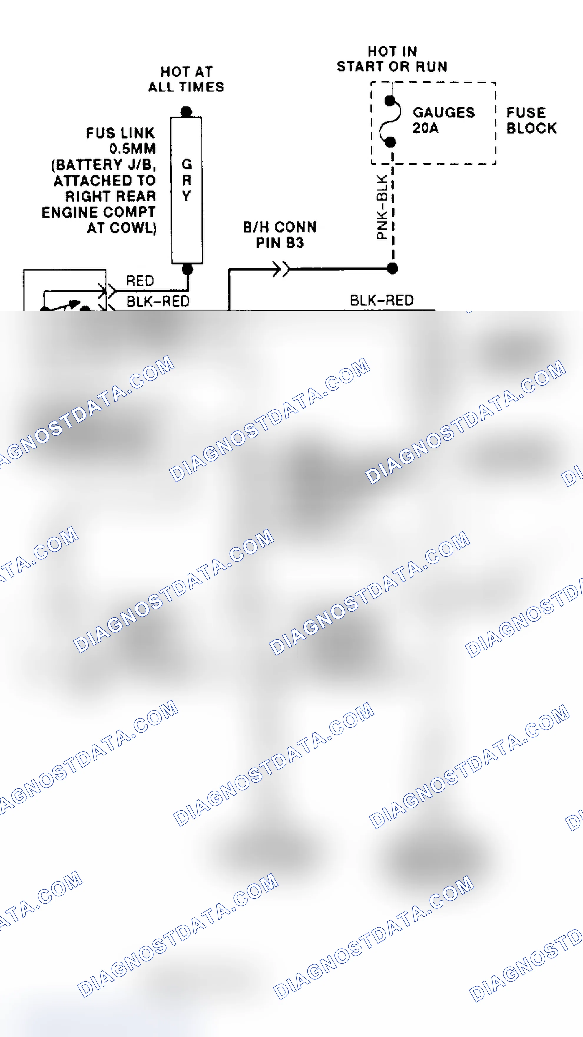 Scheme 4: Cooling Fan Circuit Wiring Diagram ("C" & "K" Series - 7.4L VIN N)