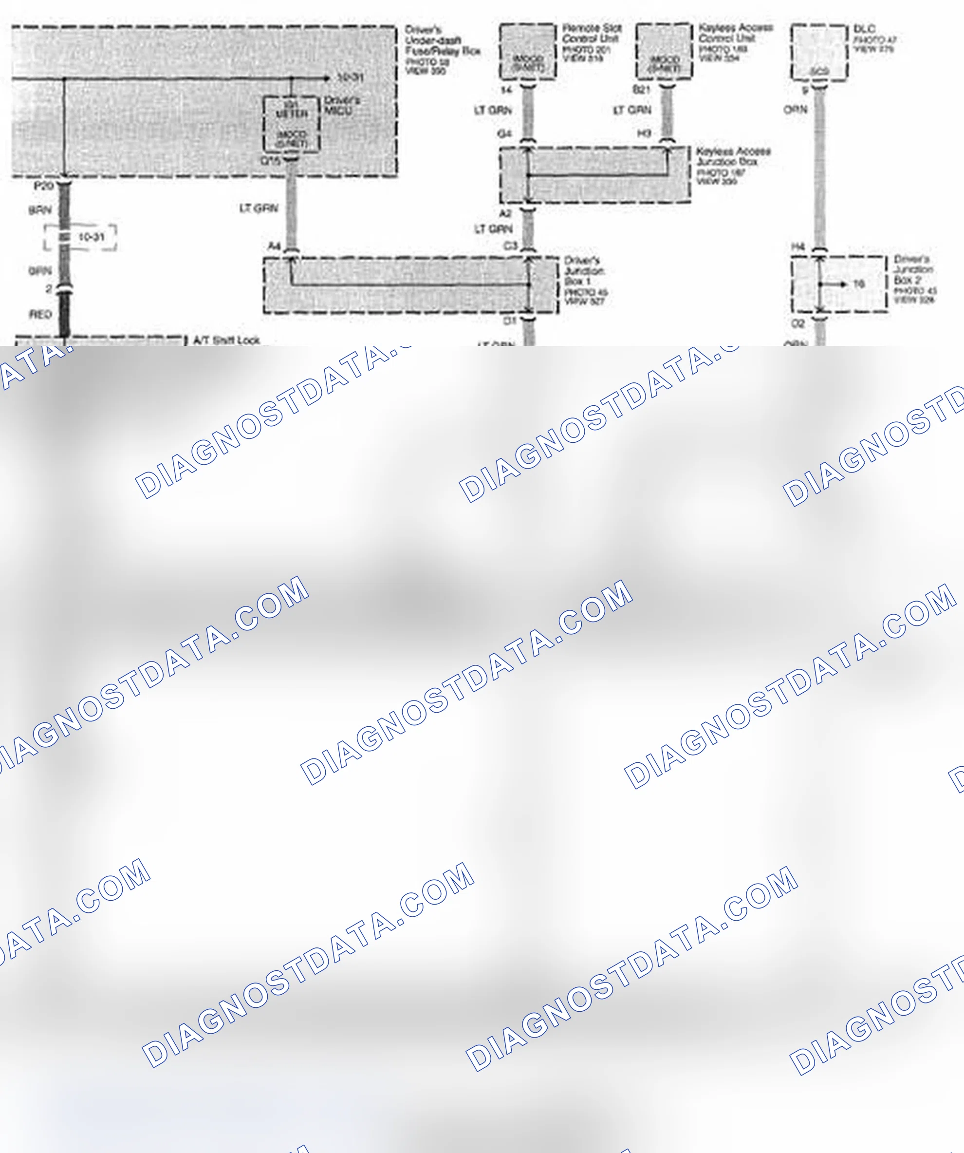 Scheme 222: Remote Starting System Circuit Diagram (Acura Accessory:Keyless Access) (Page 21-35)