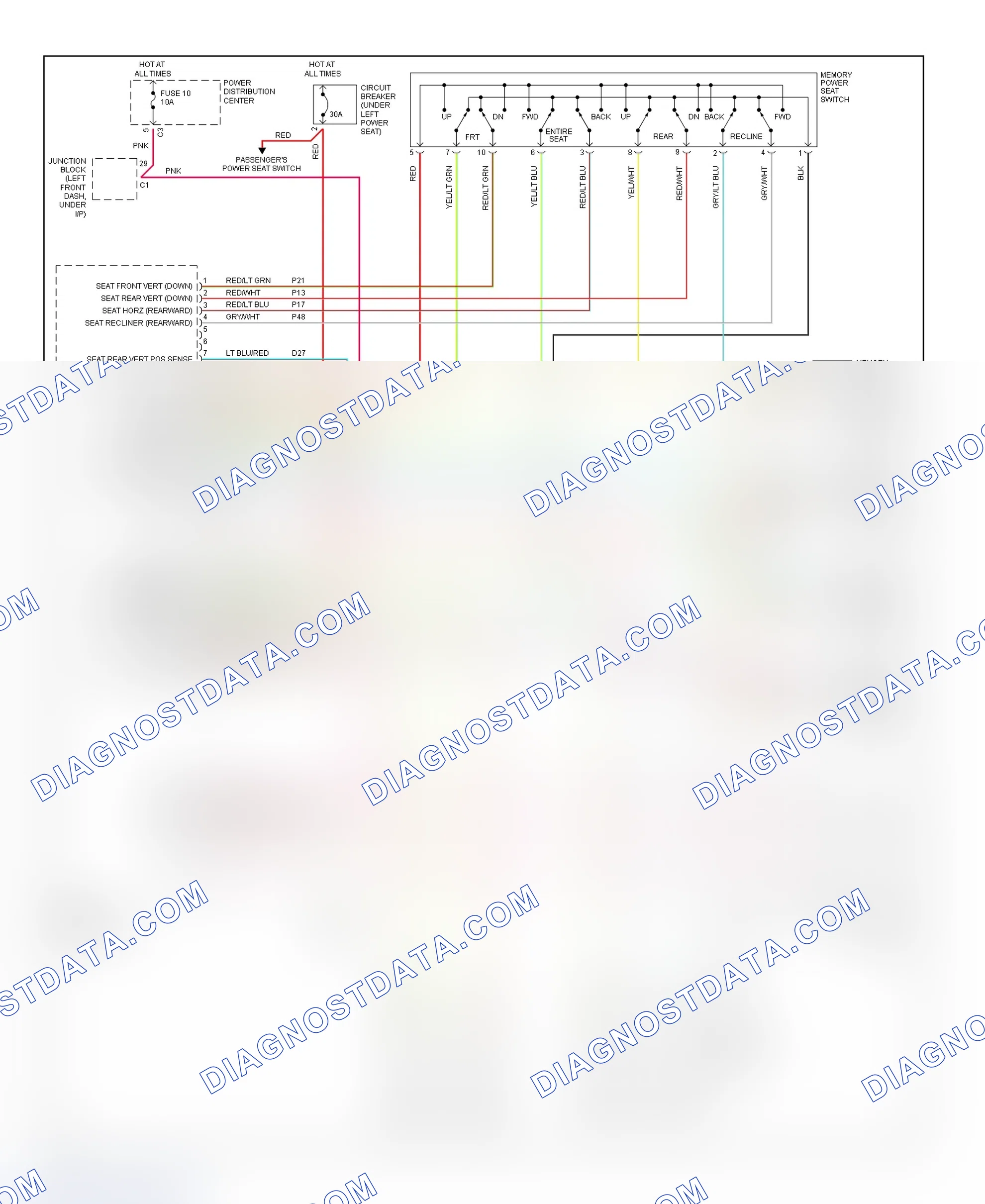 Scheme 6: Memory Mirror System Wiring Diagram