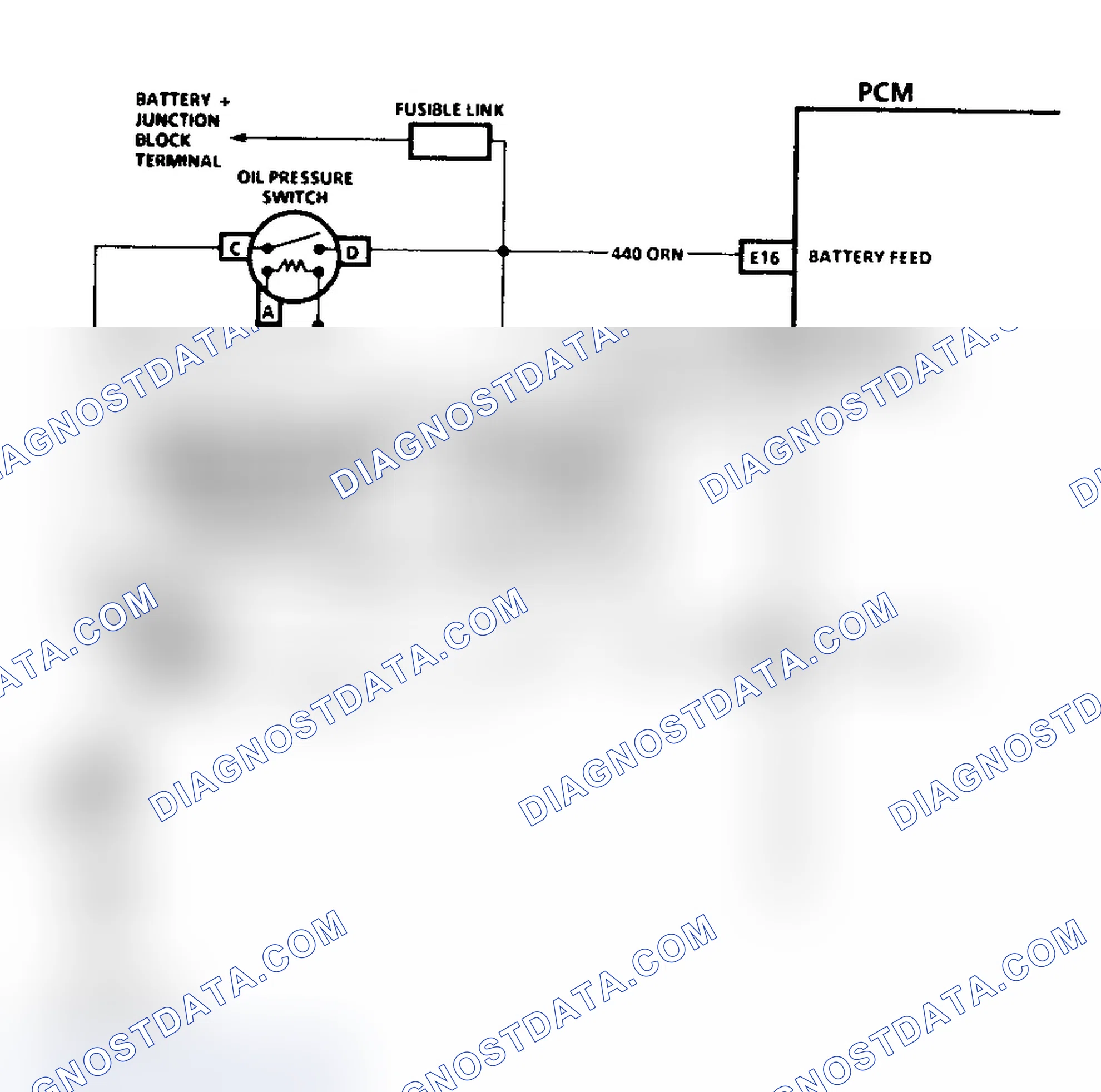Scheme 85: Code 54 Schematic ("C" & "K" Series Exc. 5.7L M/T Fuel Pump Circuit