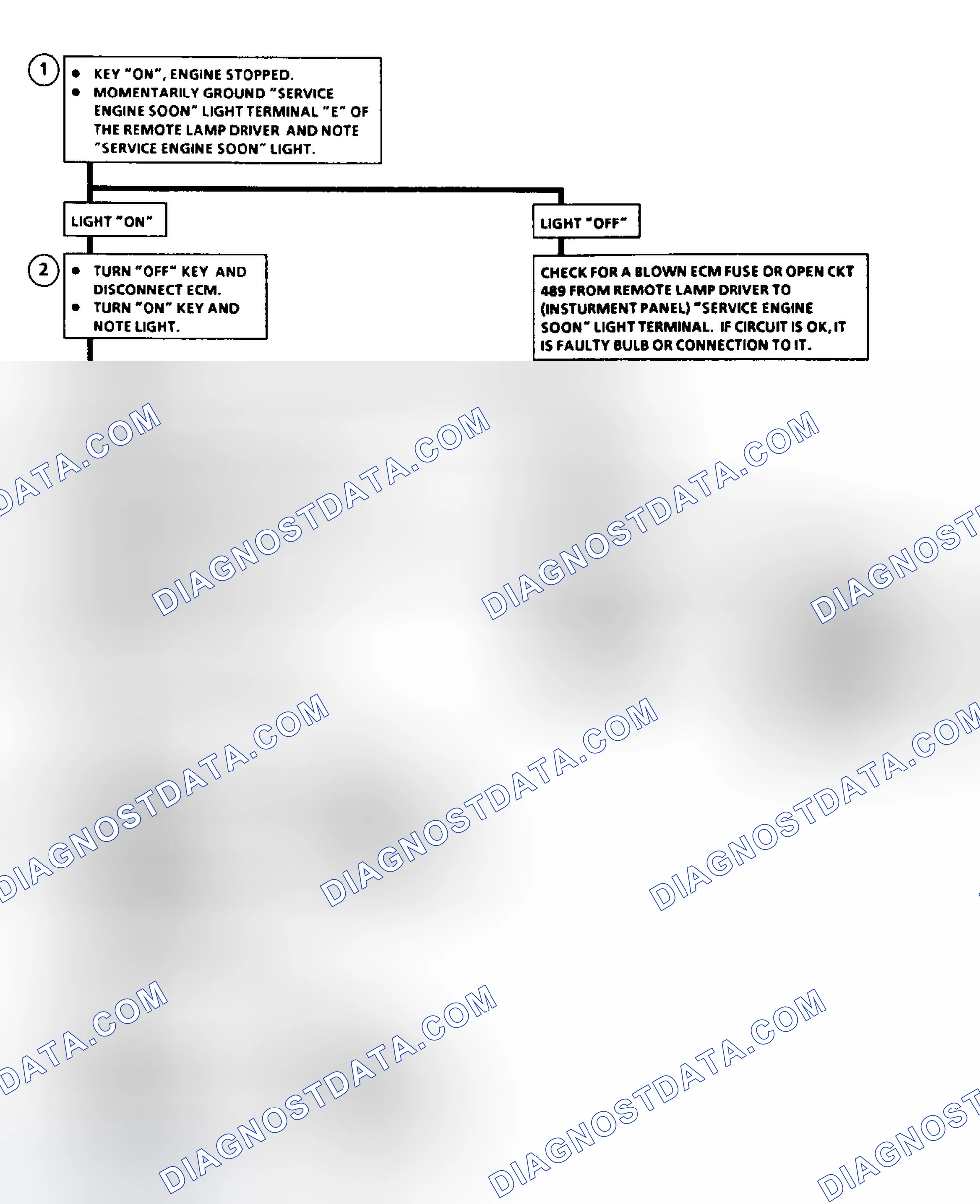Scheme 38: Flow Chart Service Engine Soon Light Inop.