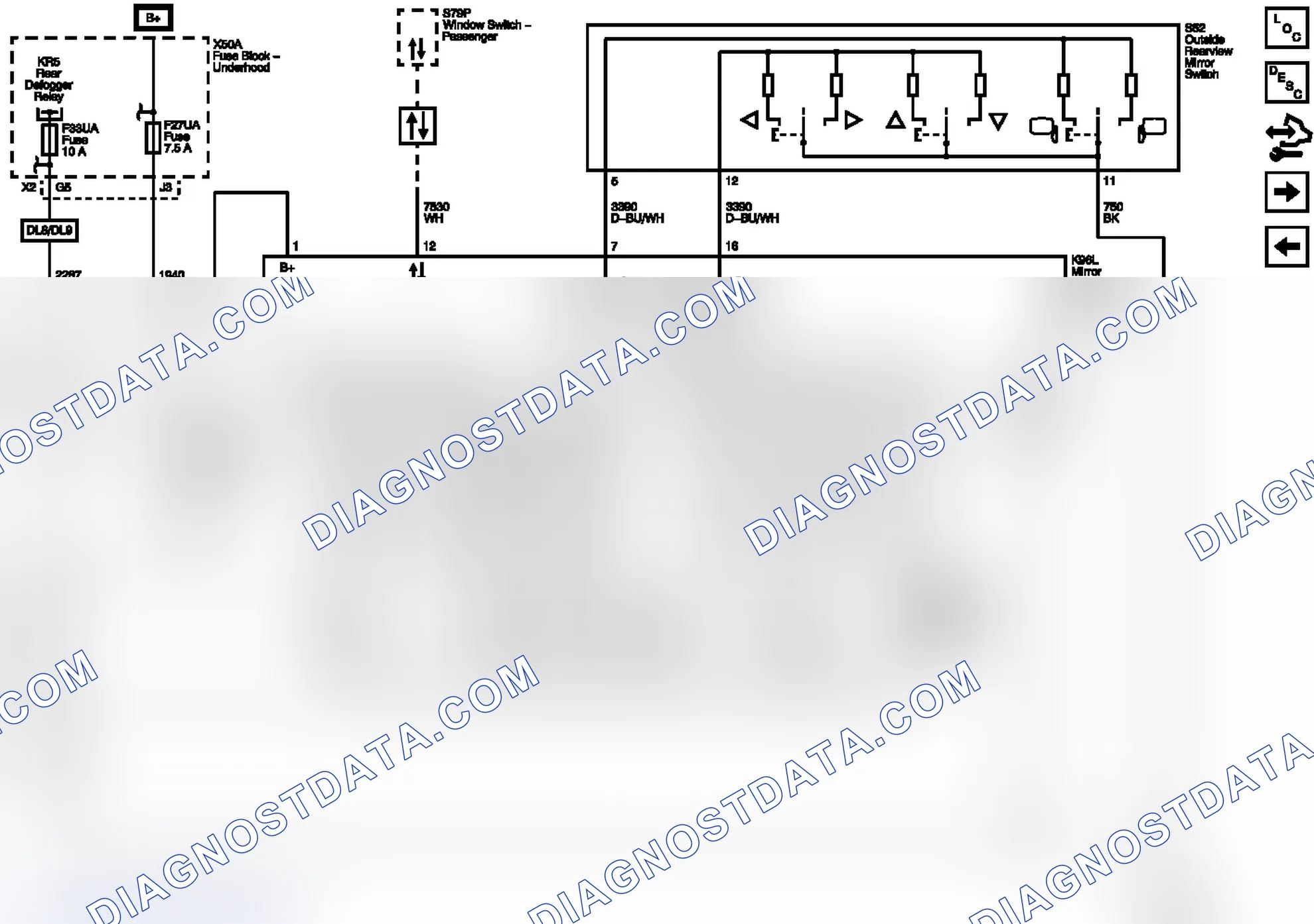 Scheme 3: Outside Mirror - Driver (LTZ Or SLT)