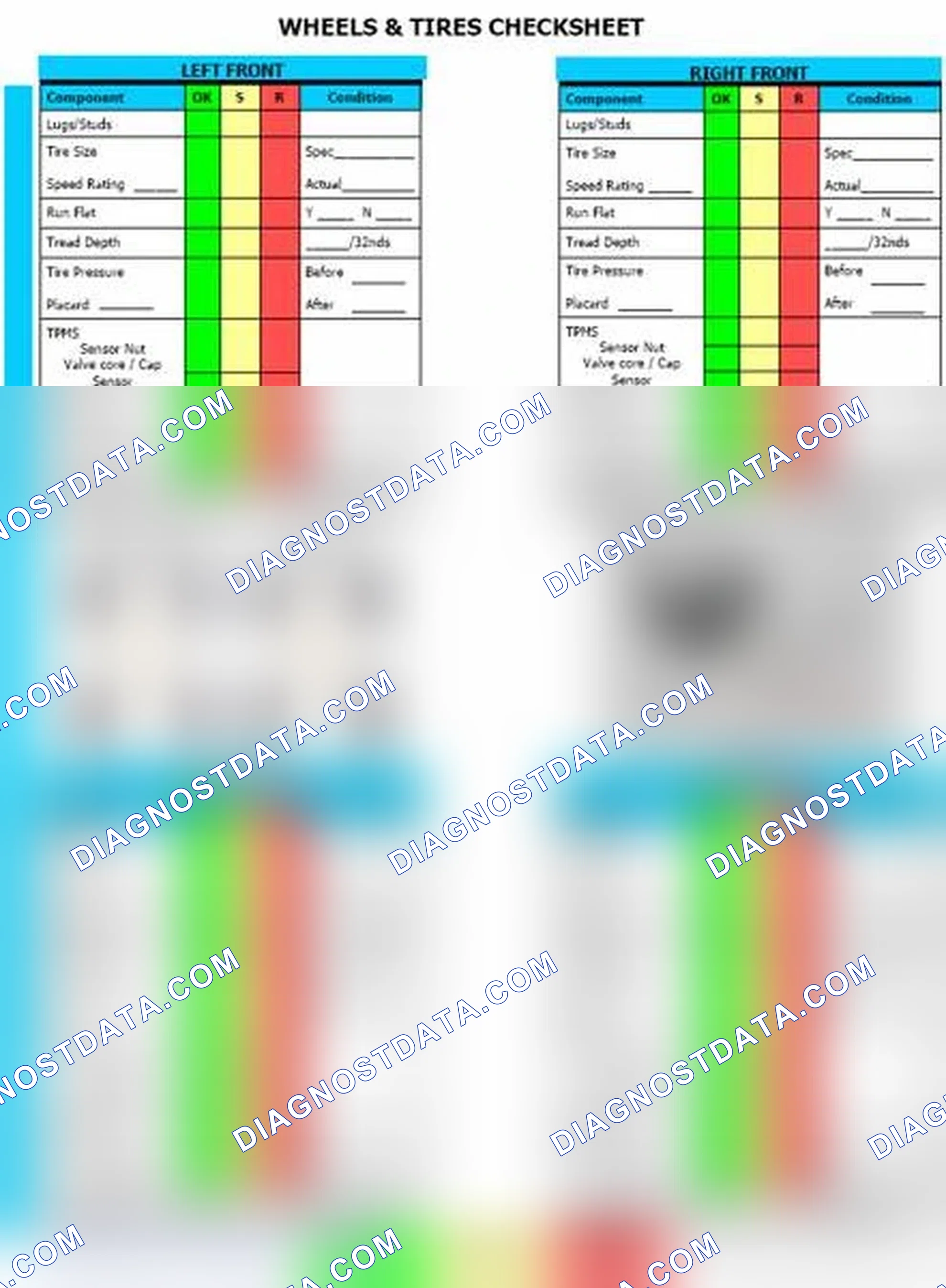 Scheme 35: Wheels & Tires Checksheet (2 Of 2)