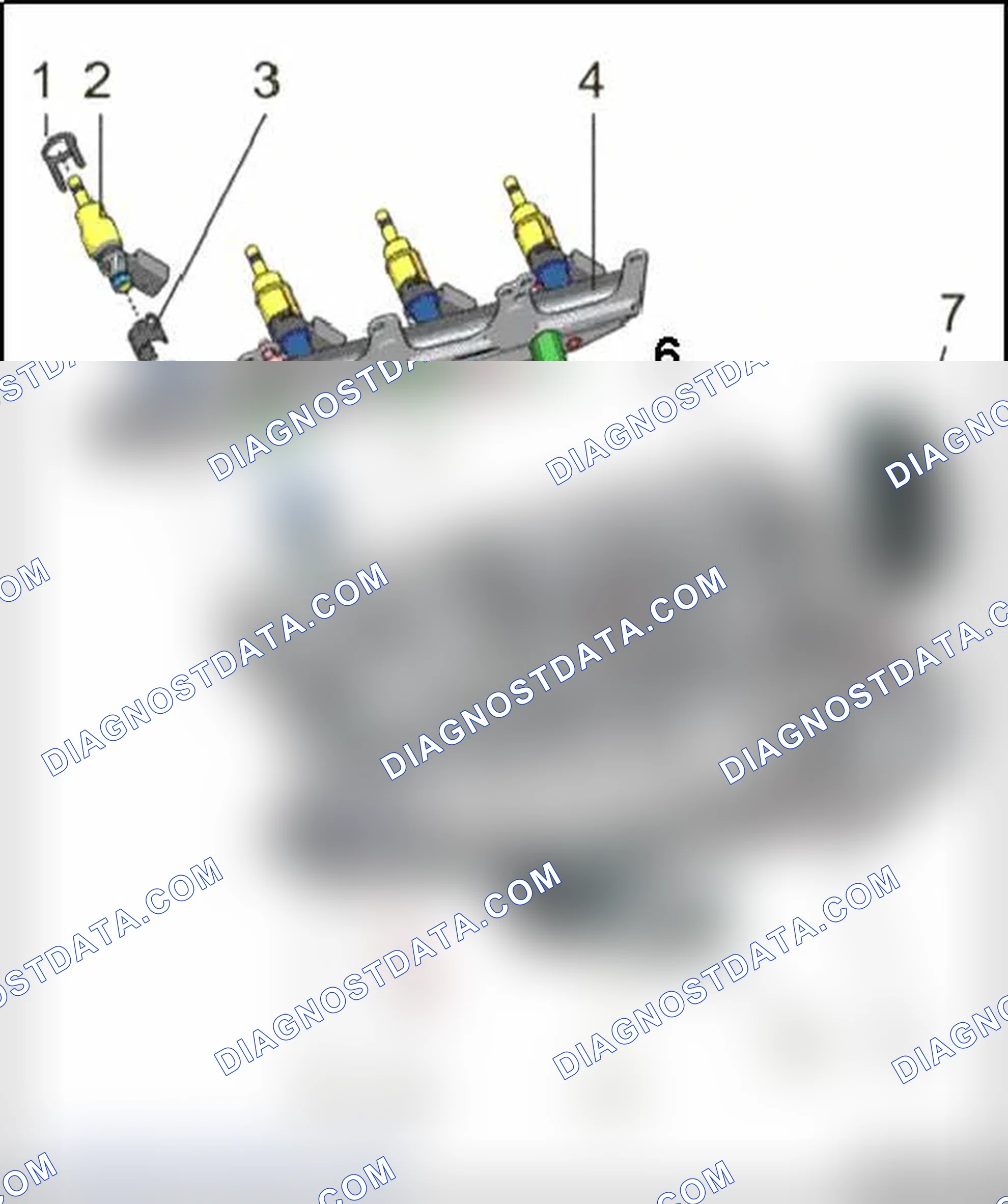 Scheme 115: FUEL RAIL ASSEMBLY OVERVIEW