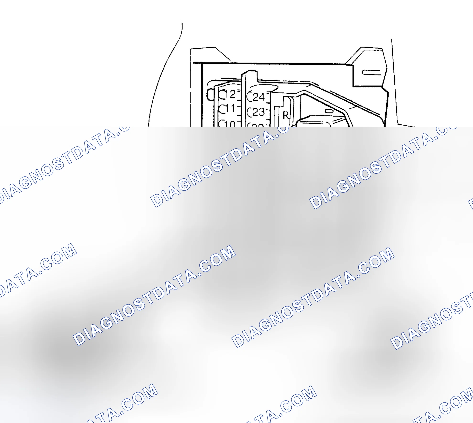 Scheme 3: INTERIOR FUSE PANEL IDENTIFICATION (1995-96)