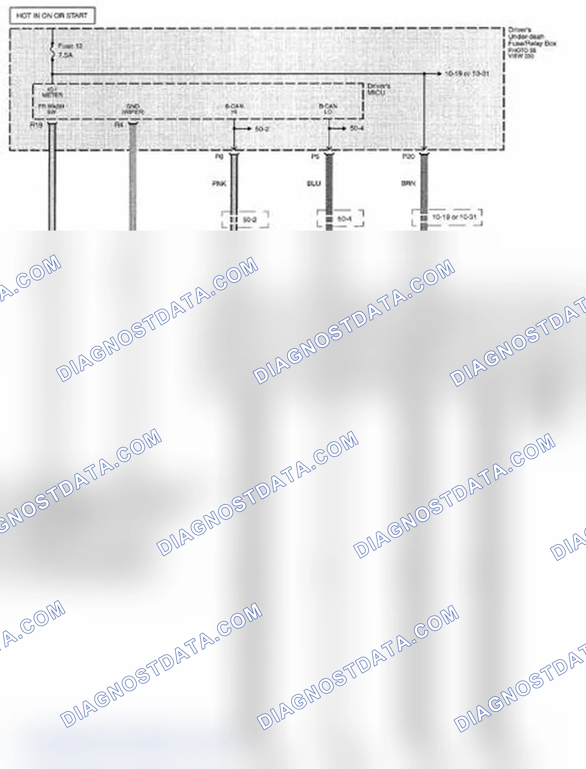 Scheme 330: Headlight Washer Circuit Diagram(Page 93)
