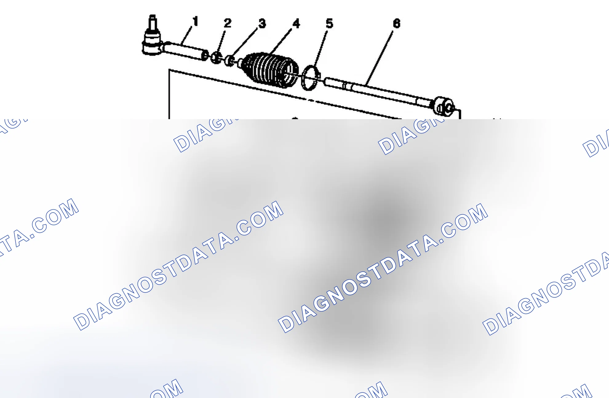 Scheme 2: Power Steering Gear Disassembled View (Rack and Pinion)