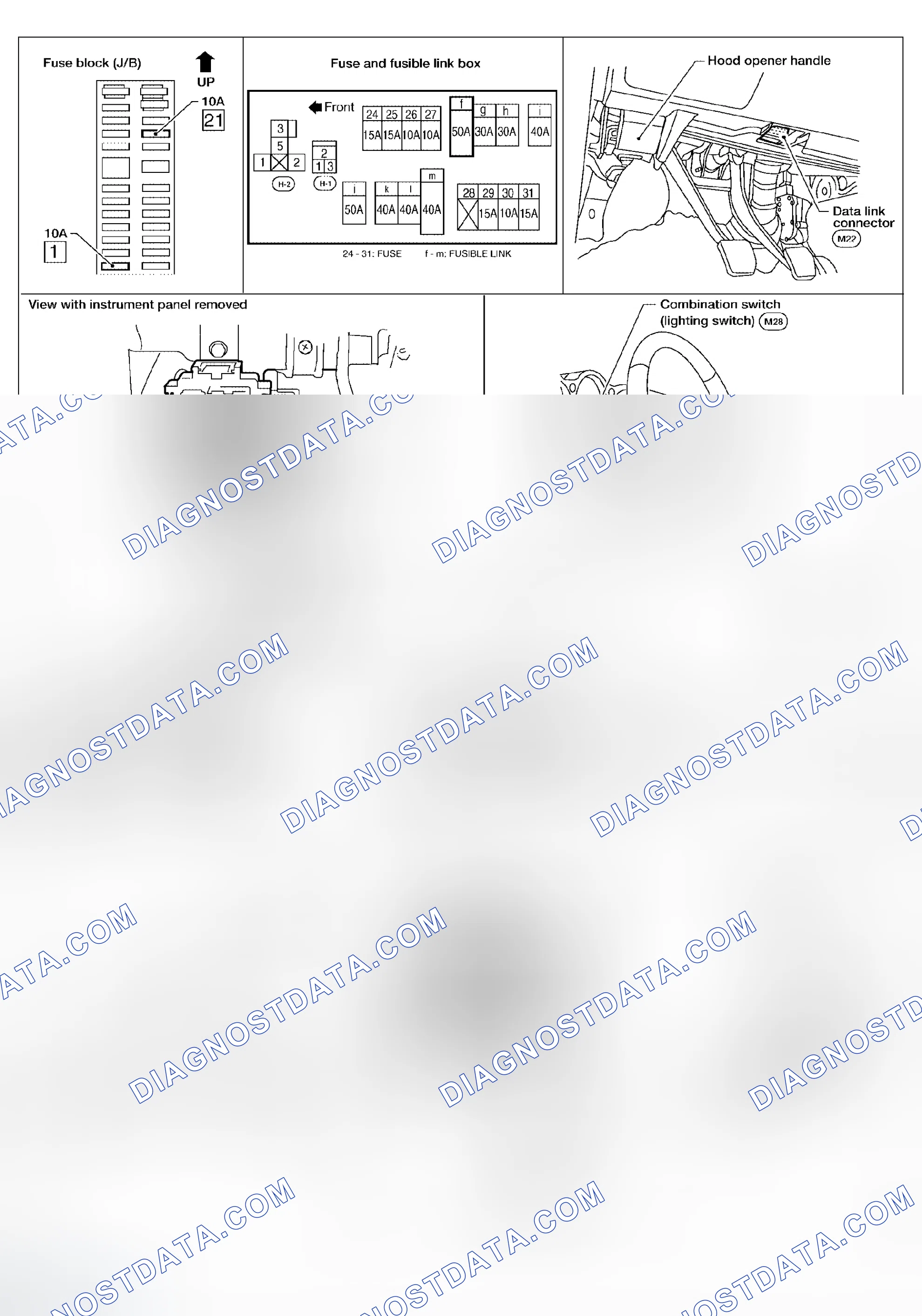 Scheme 117: Component Parts and Harness Connector Location