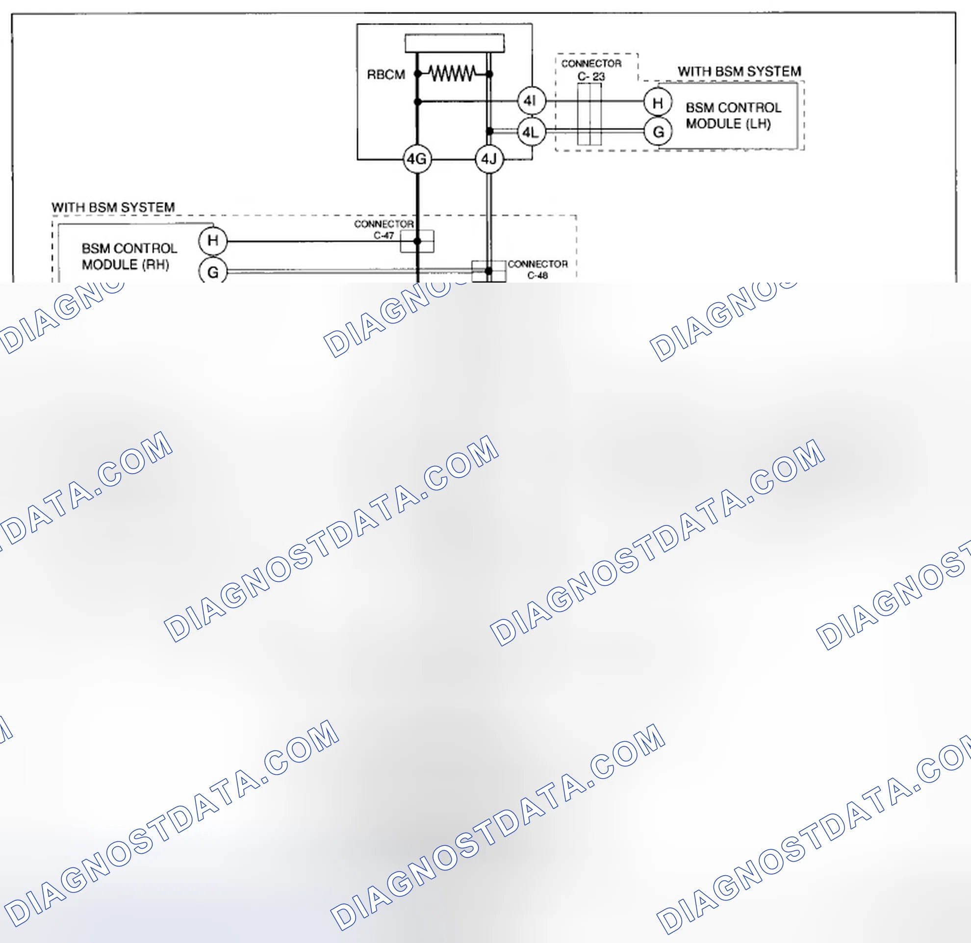 Scheme 4: On-Board Diagnostic System - Wiring Diagram (Short To Ground Location MS-CAN)