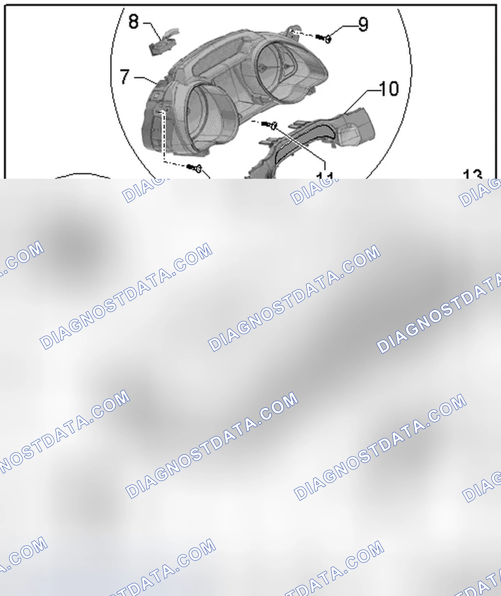 Scheme 13: INSTRUMENT CLUSTER RADIO FREQUENCY CONTROLLED CLOCK RECEIVER OVERVIEW