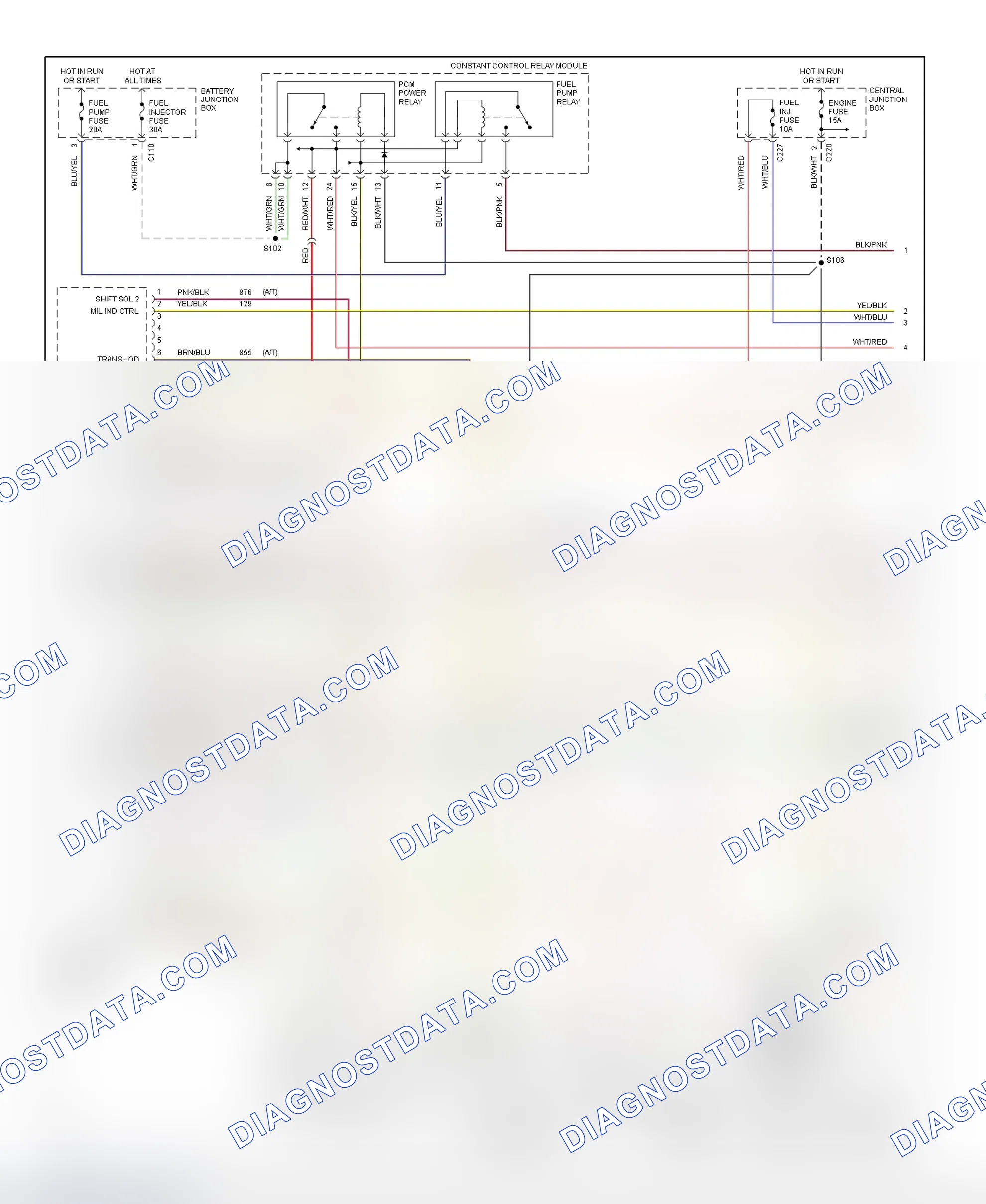 Scheme 61: PCM Wiring Diagram (Escort ZX2 - 2.0L - 1 Of 3)