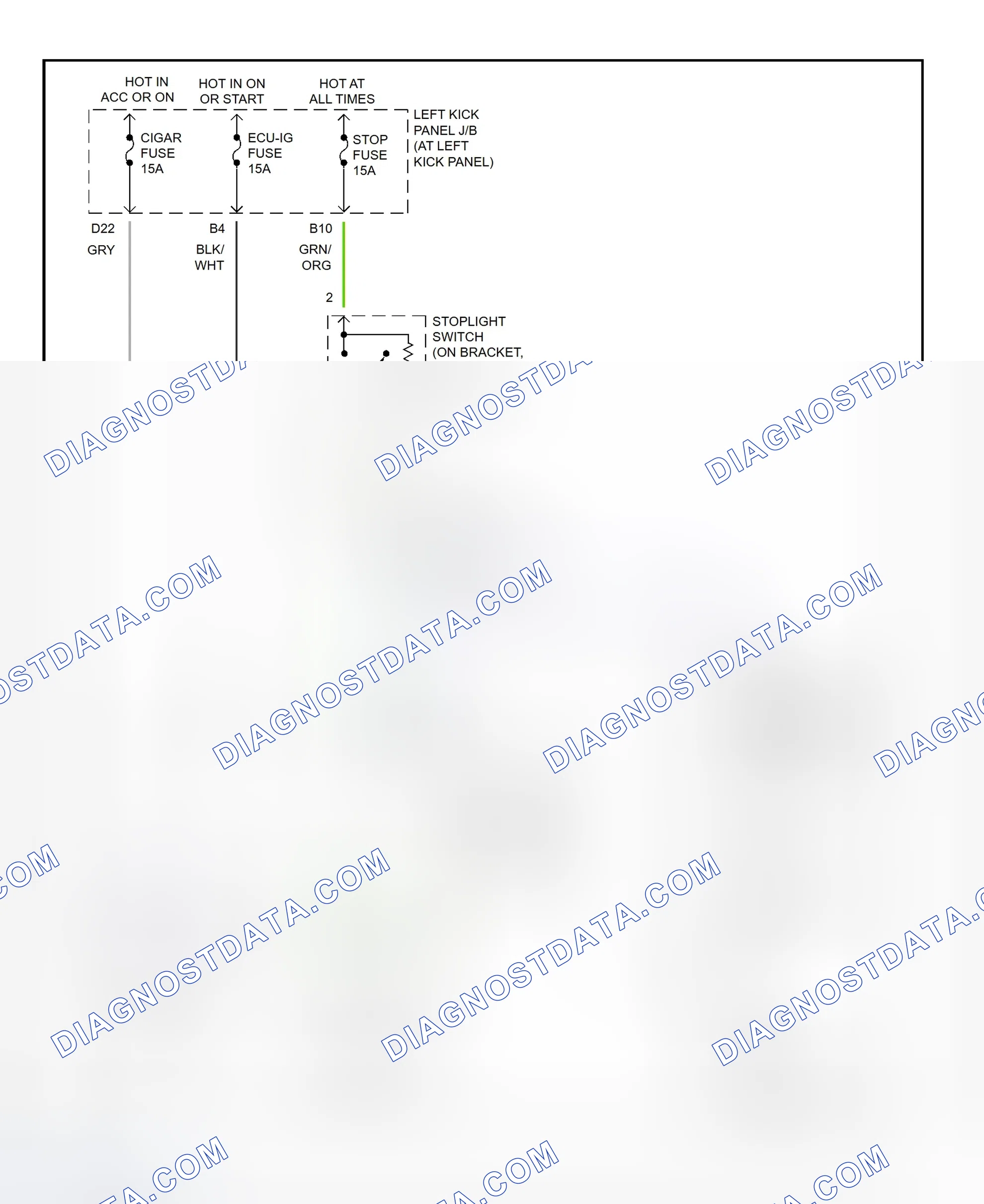Scheme 454: Shift Interlock System Wiring Diagram (2002 - Lexus LX470)