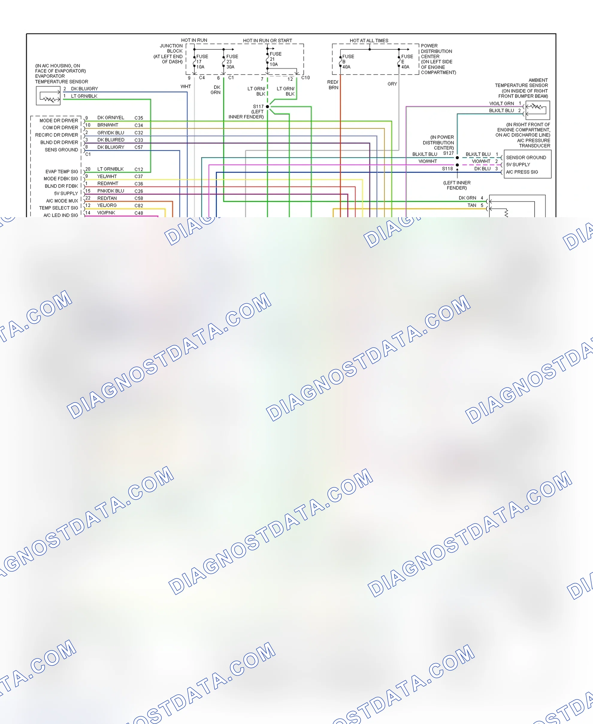 Scheme 16: Manual A/C-Heater System Wiring Diagram (2001 Concorde & Intrepid)