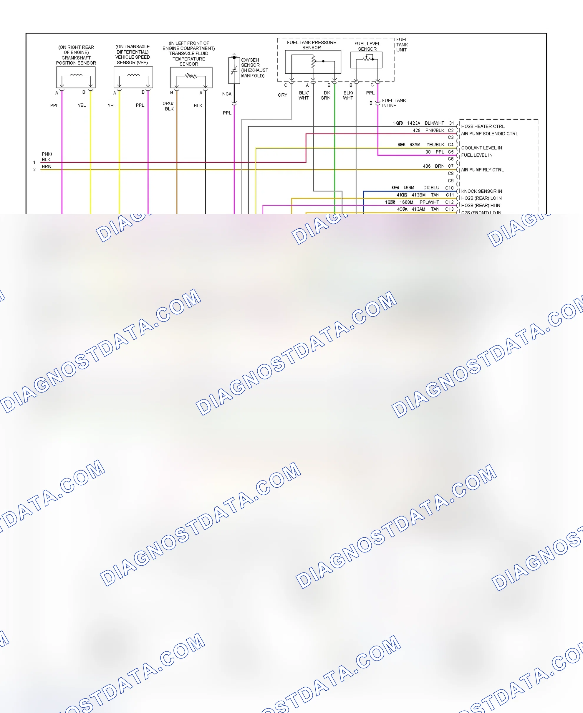 Scheme 171: PCM Wiring Diagram (Saturn - 1.9L - 4 Of 4)