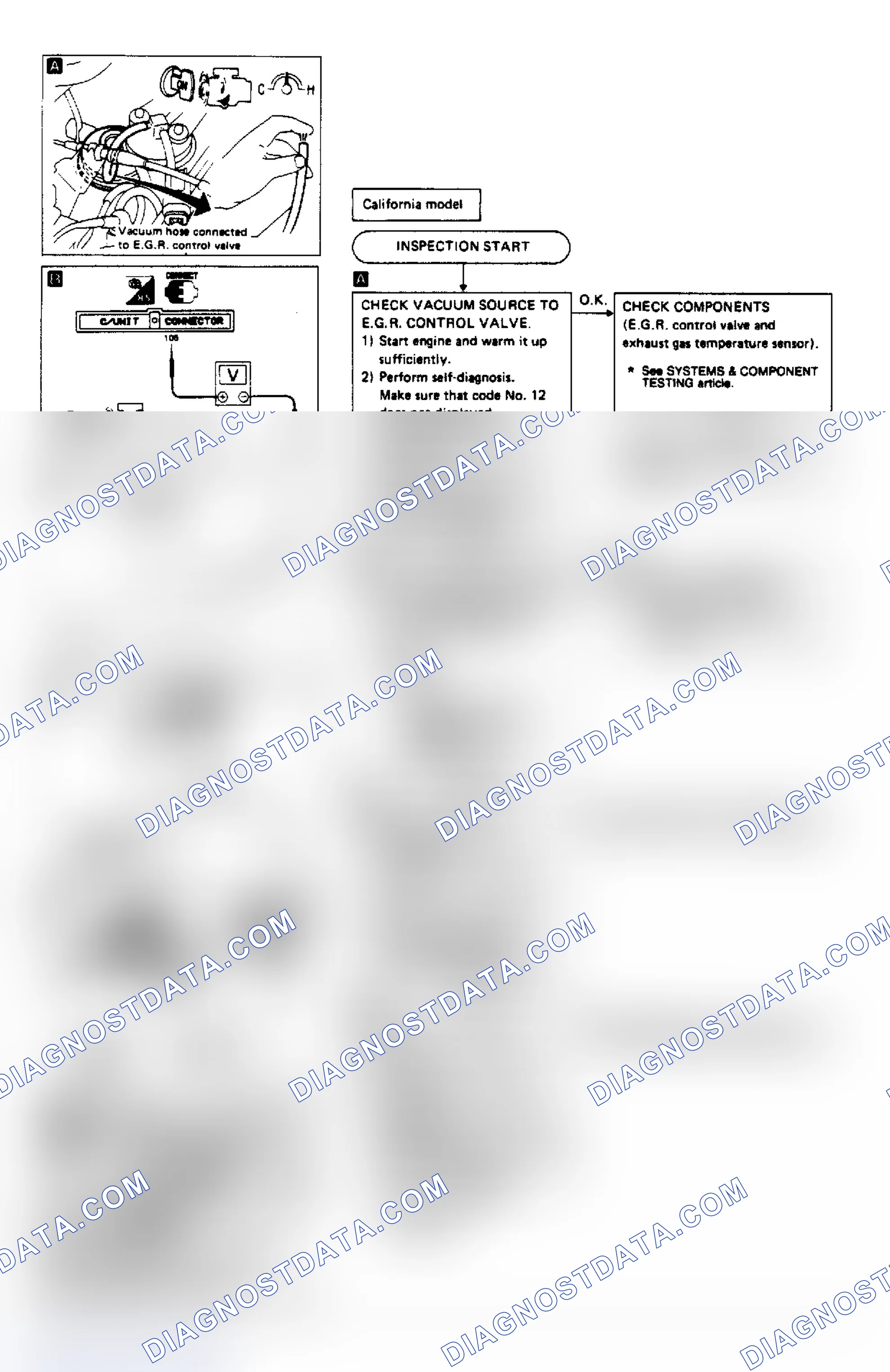 Scheme 14: CODE 32: EGR SENSOR (CALIF. 4-CYL. PICKUP)