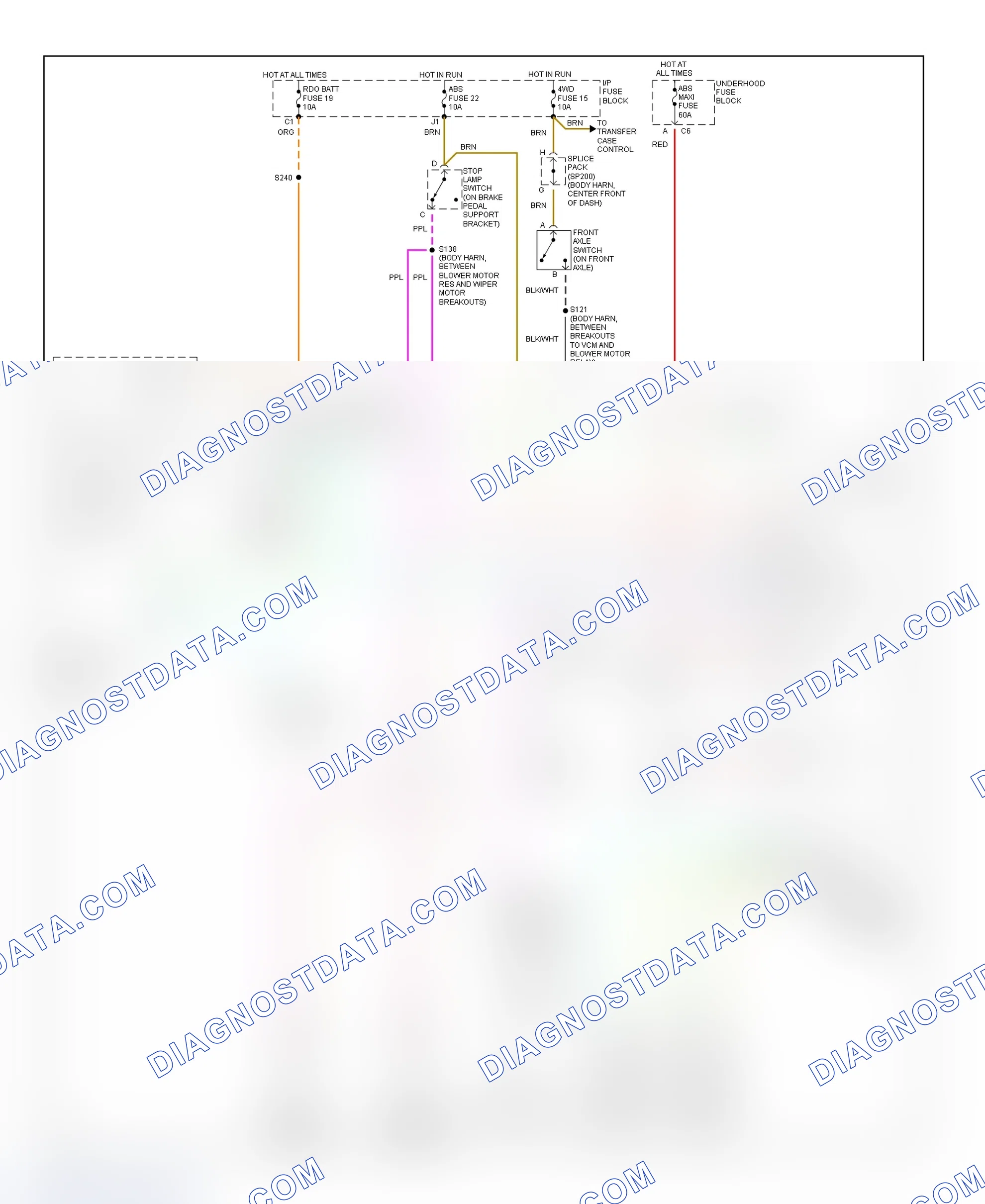 Scheme 10: 4WAL Brake System Wiring Diagram (1999 Blazer, Bravada, Envoy, Jimmy, Pickup & Sonoma)