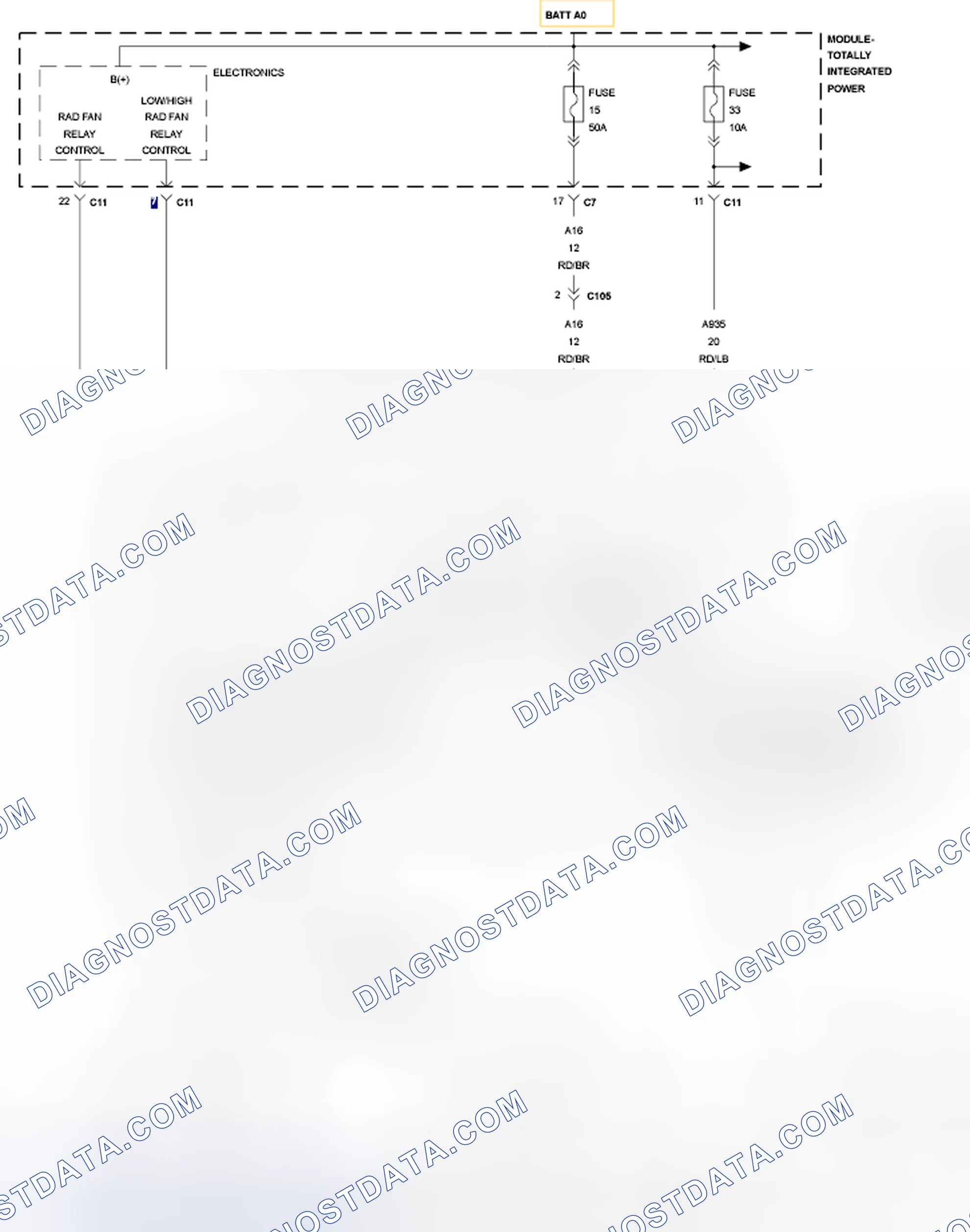 Scheme 490: CHECKING THE COOLING FAN OPERATION