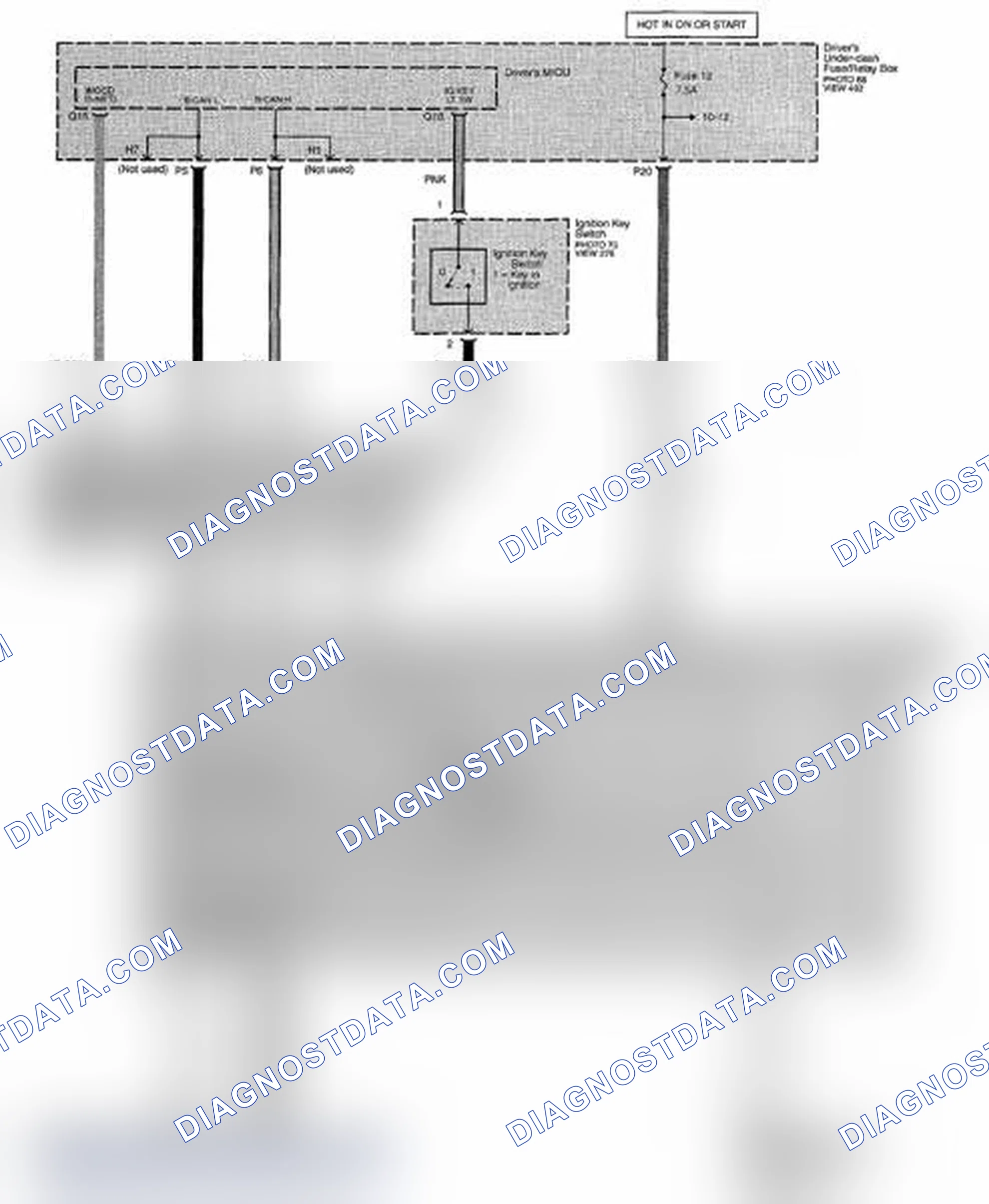 Scheme 294: Immobilizer System Circuit Diagram - Without Keyless Access (Page 132-2)