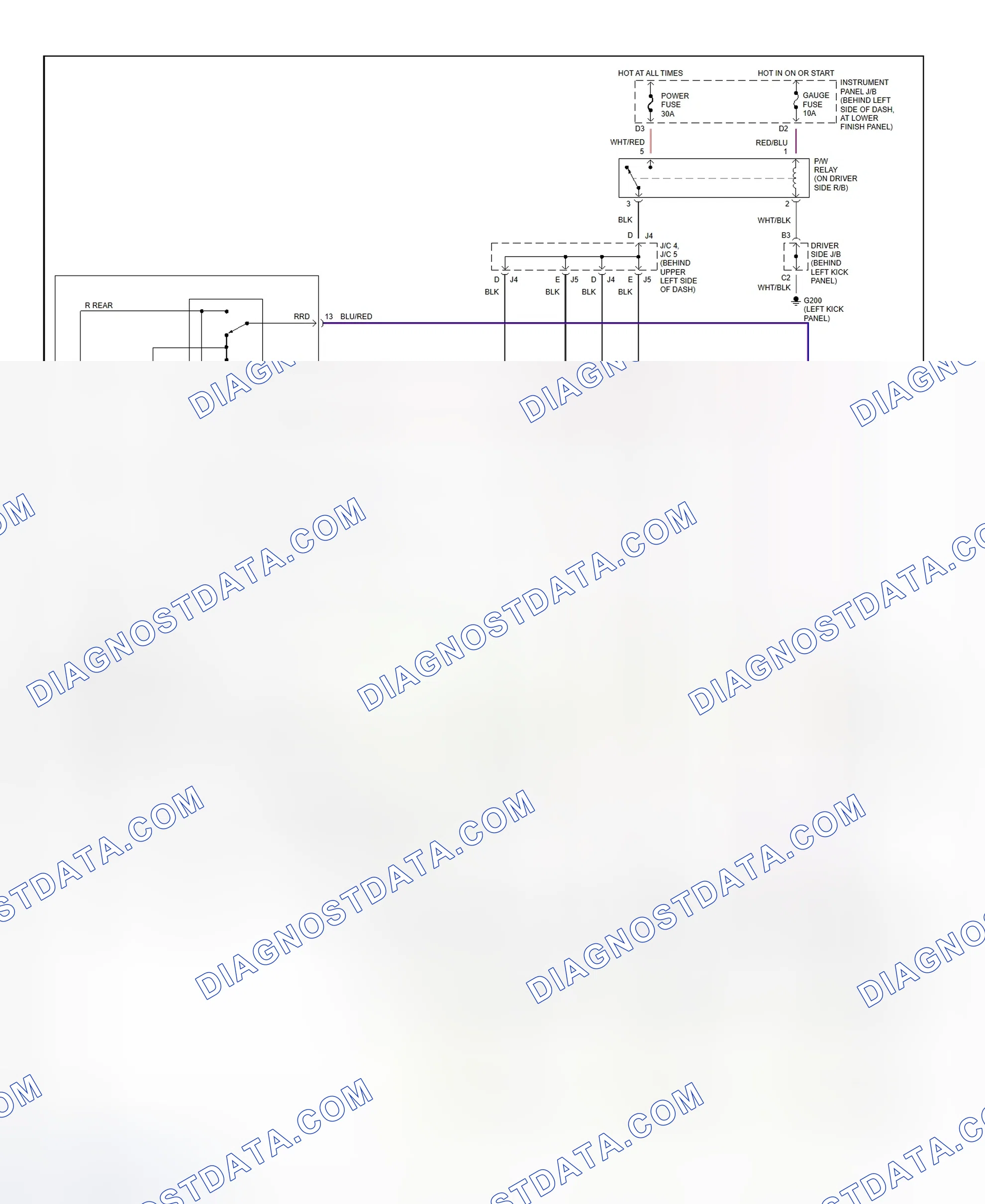 Scheme 9: Power Window System Wiring Diagram (Corolla)
