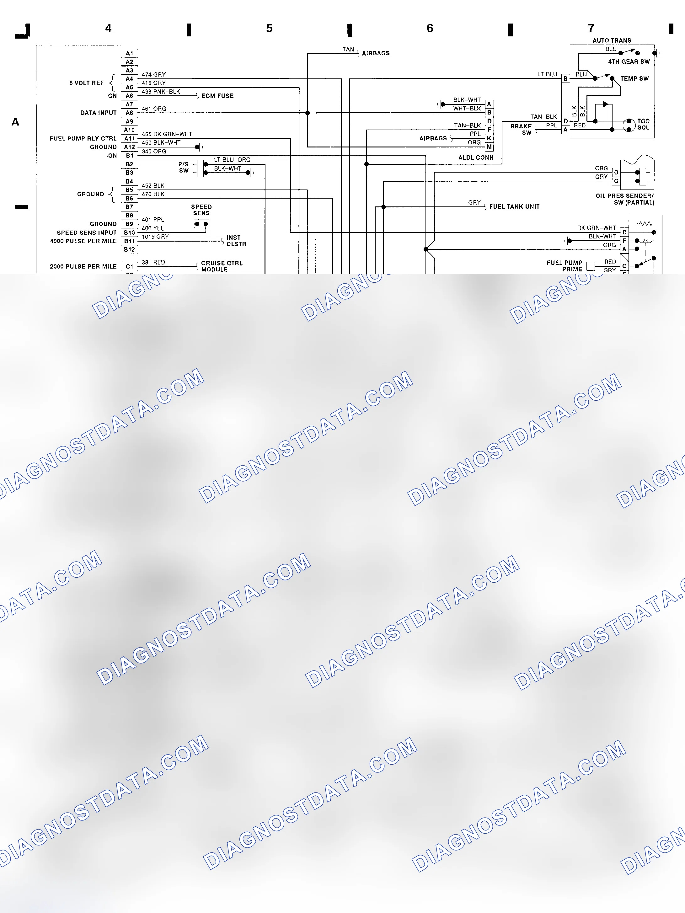 Scheme 13: 3.1L (VIN T) ECM Wiring Diagram (Camaro & Firebird)