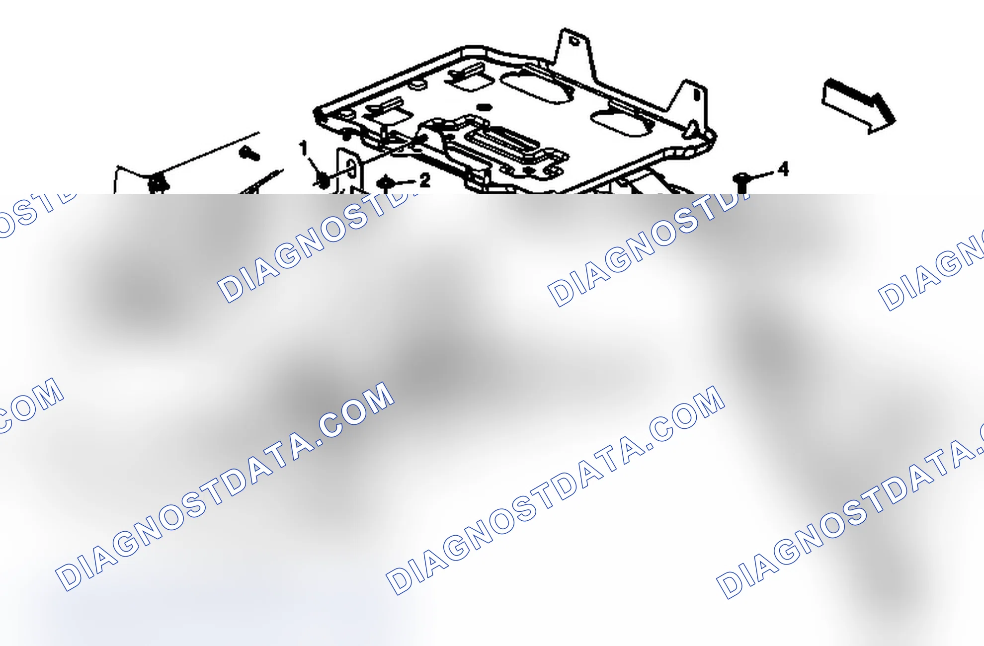 Scheme 10: Drive Motor Generator Control Module Assembly Mounting Tray Components