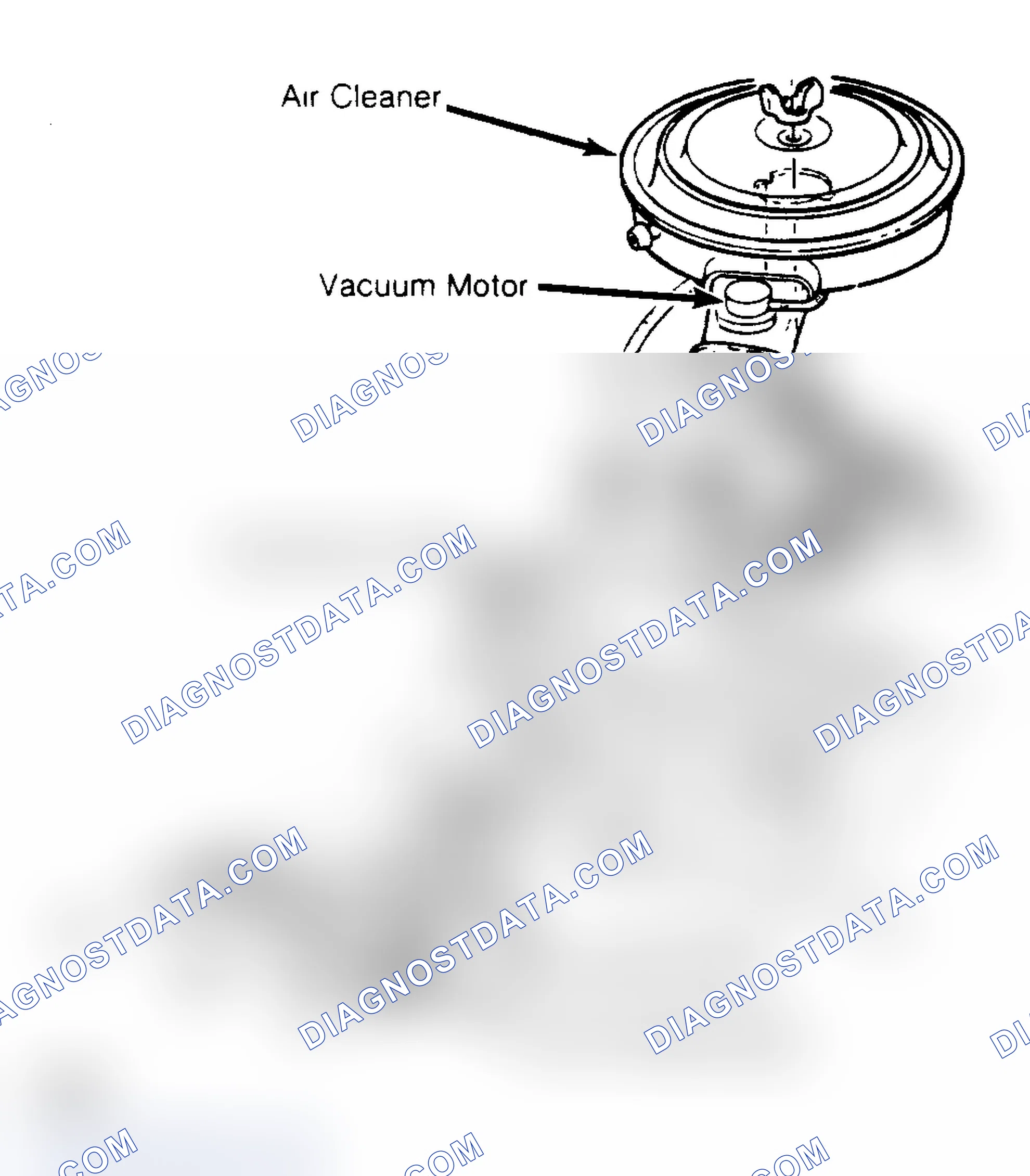 Scheme 73: Air Cleaner Assembly (V8 Engine) All Light Duty emission vehicles use preheated air to warm carburetor.