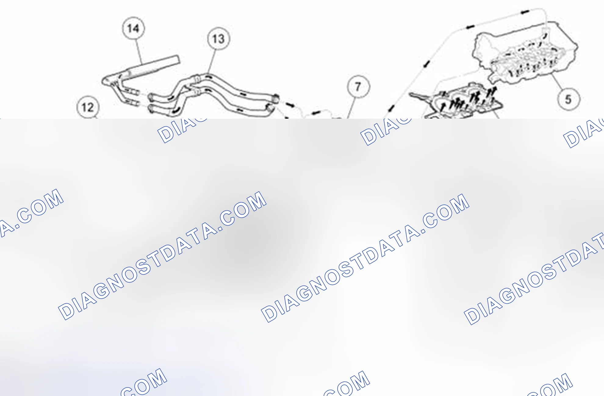 Scheme 72: Coolant Flow Diagram - 3.5L, 3.7L