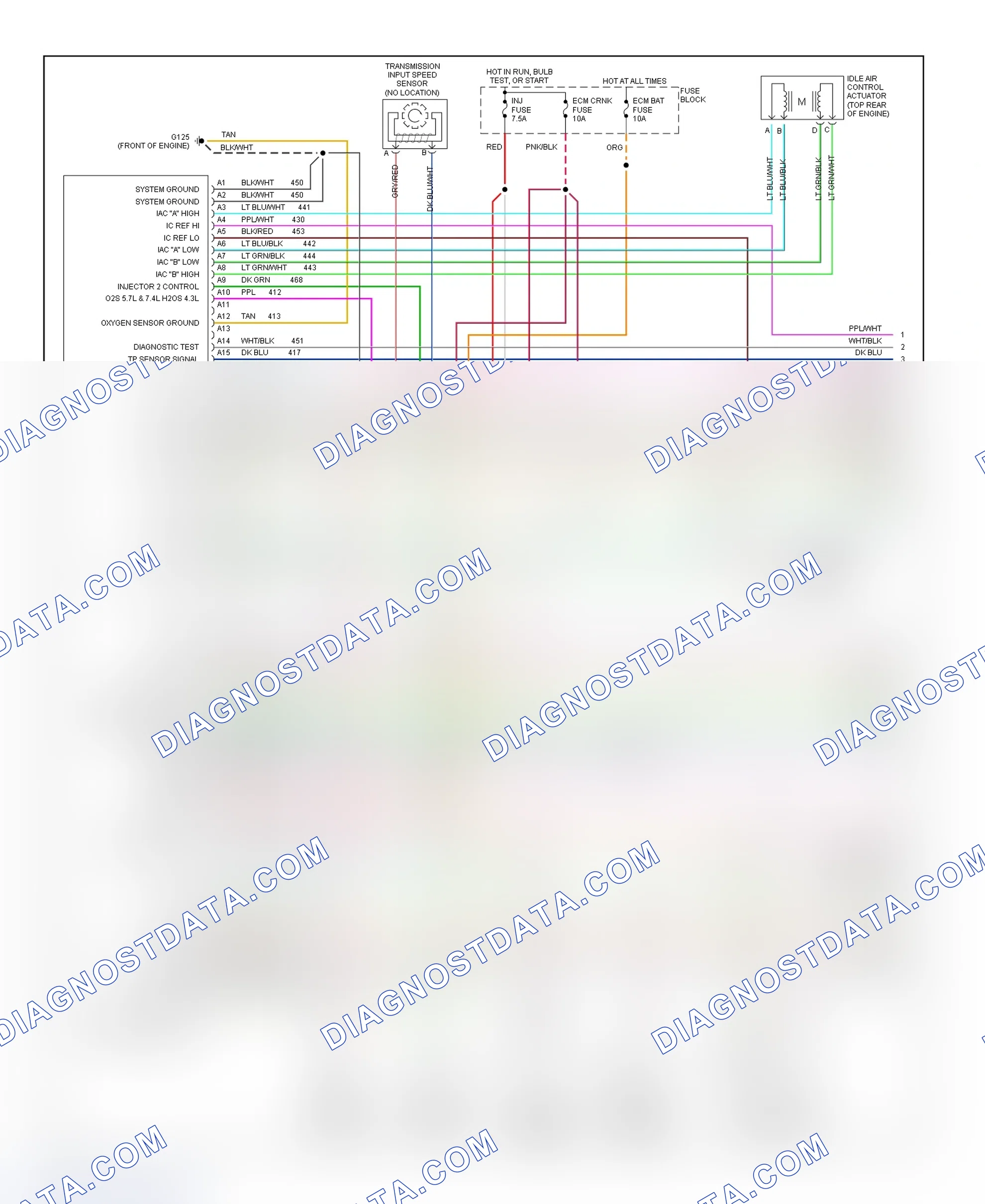 Scheme 27: Wiring Diagram ("P" Series - Commercial Van/Motorhome - 5.7L With 4L80-E - 1 Of 3)