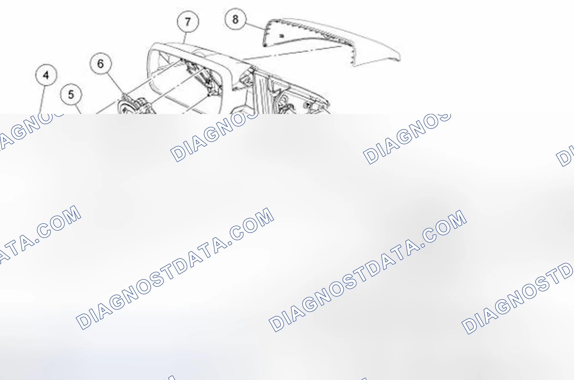 Scheme 50: Exterior Mirrors - Exploded View