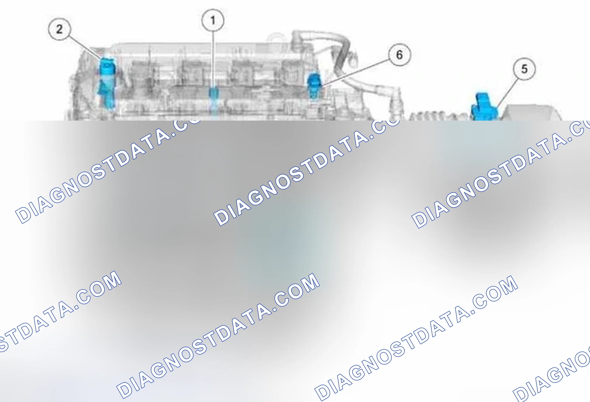 Scheme 36: LH Engine Sensor Locations - 2.5L